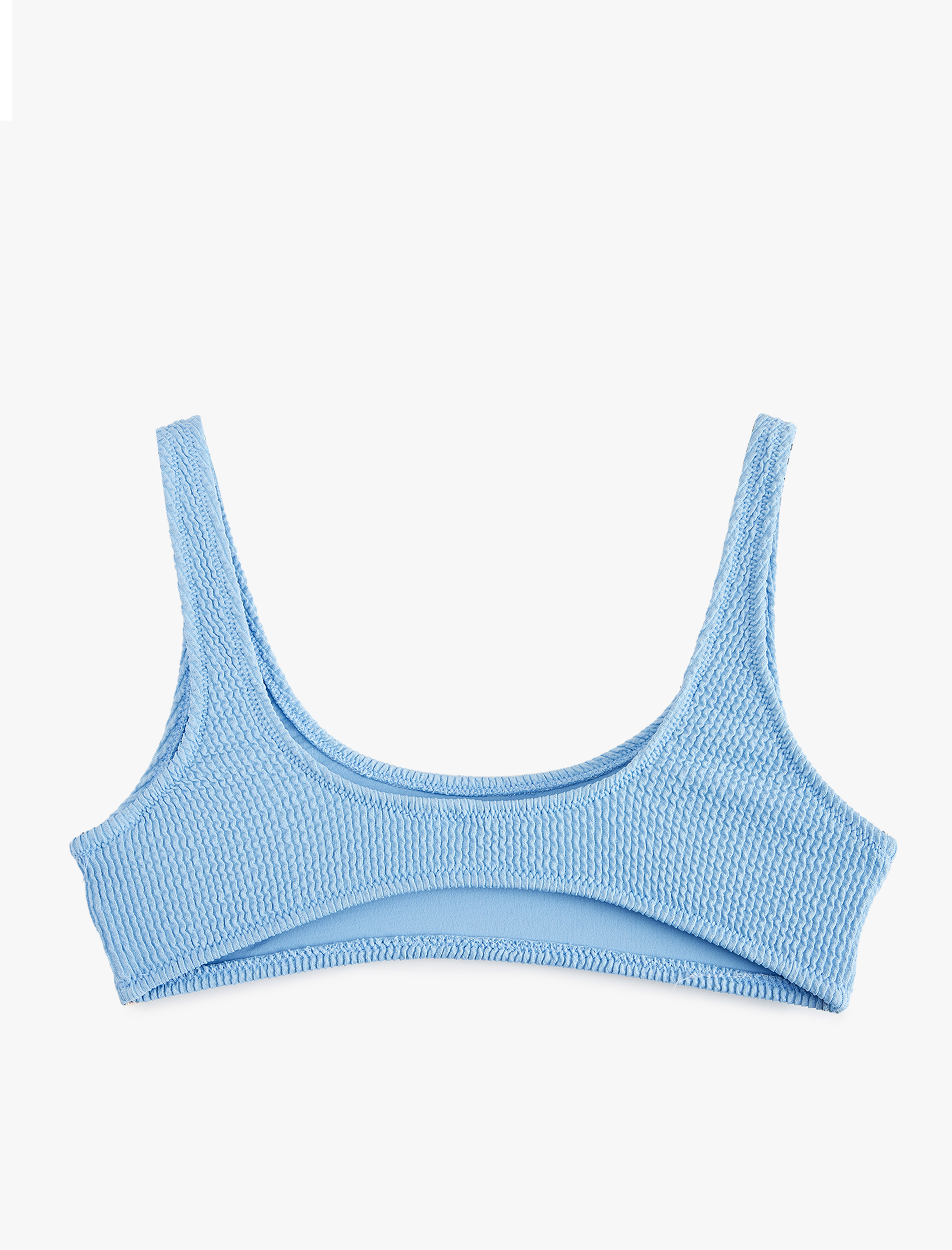   Dokulu U Yaka Bralet Bikini Üstü