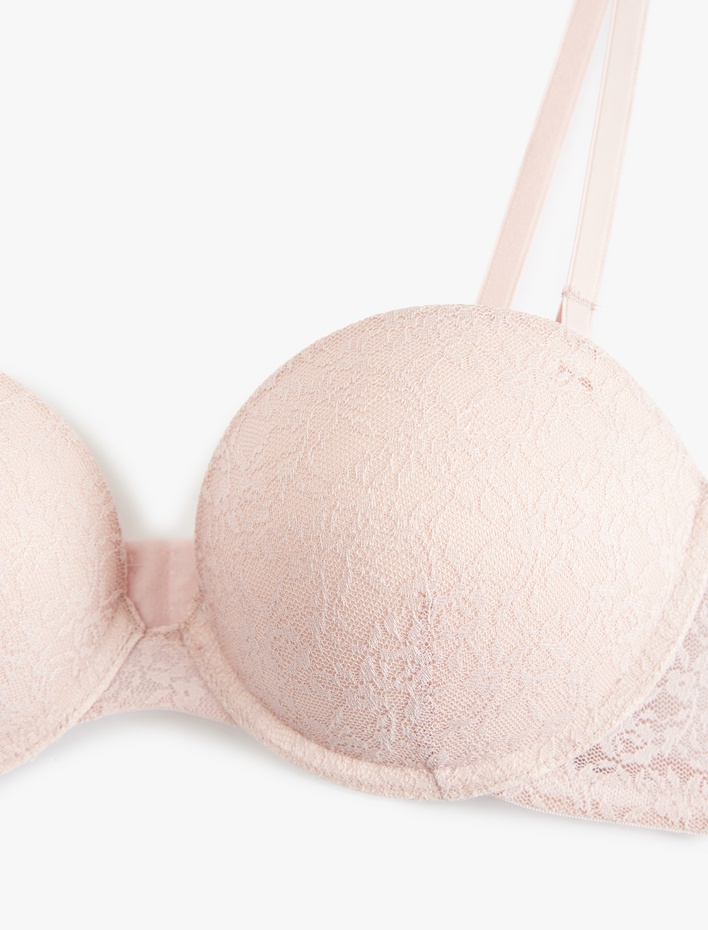  Çıkarılabilir Askılı Ekstra Dolgulu Maximizer Destekli Dantelli Sütyen