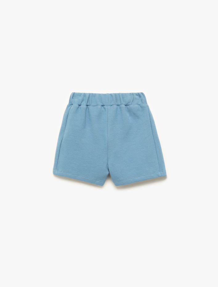 Erkek Bebek Pamuklu Beli Lastikli Basic Şort