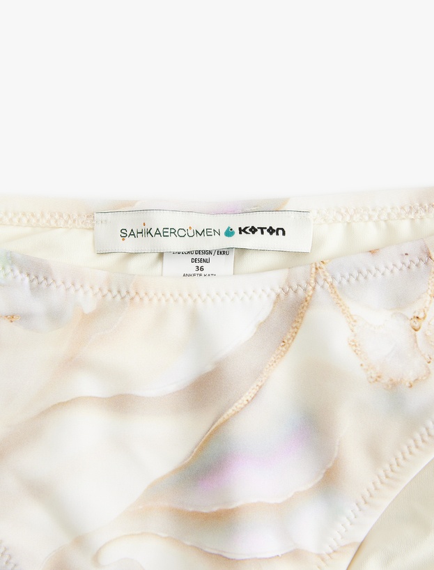 Koton X Şahika Ercümen - Soyut Desenli Bikini Altı_2
