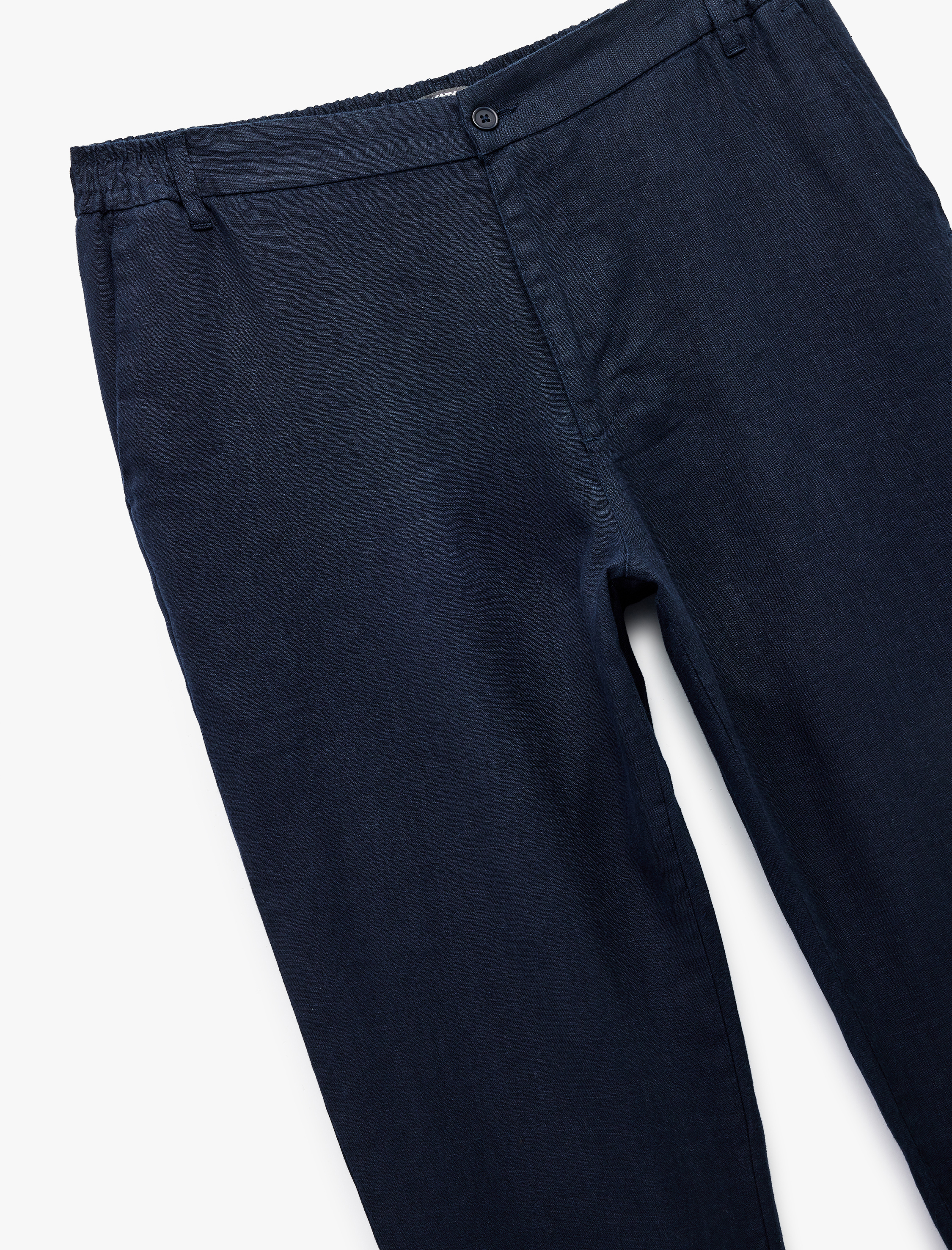   Straight Fit Cep Detaylı Keten Chino Pantolon