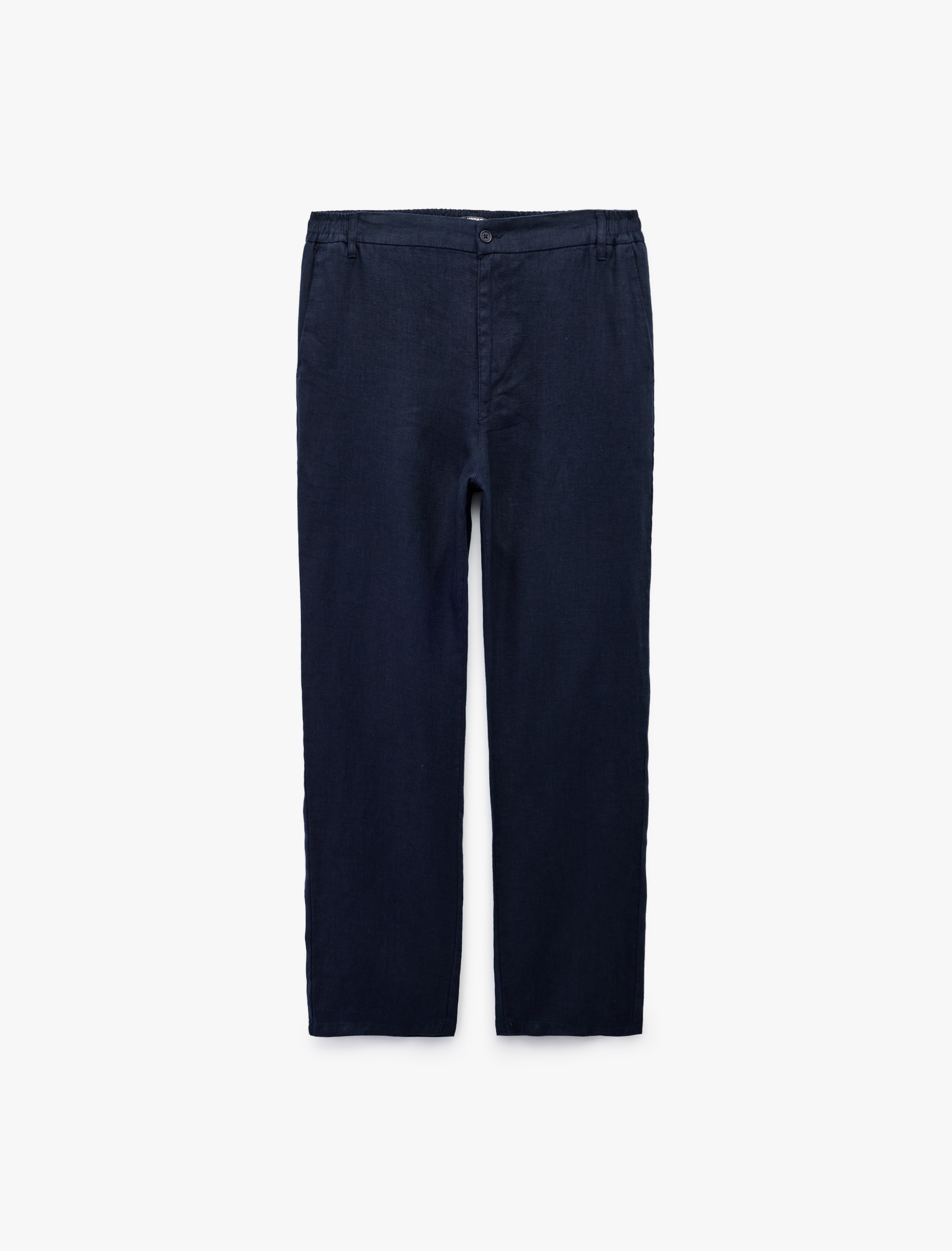   Straight Fit Cep Detaylı Keten Chino Pantolon