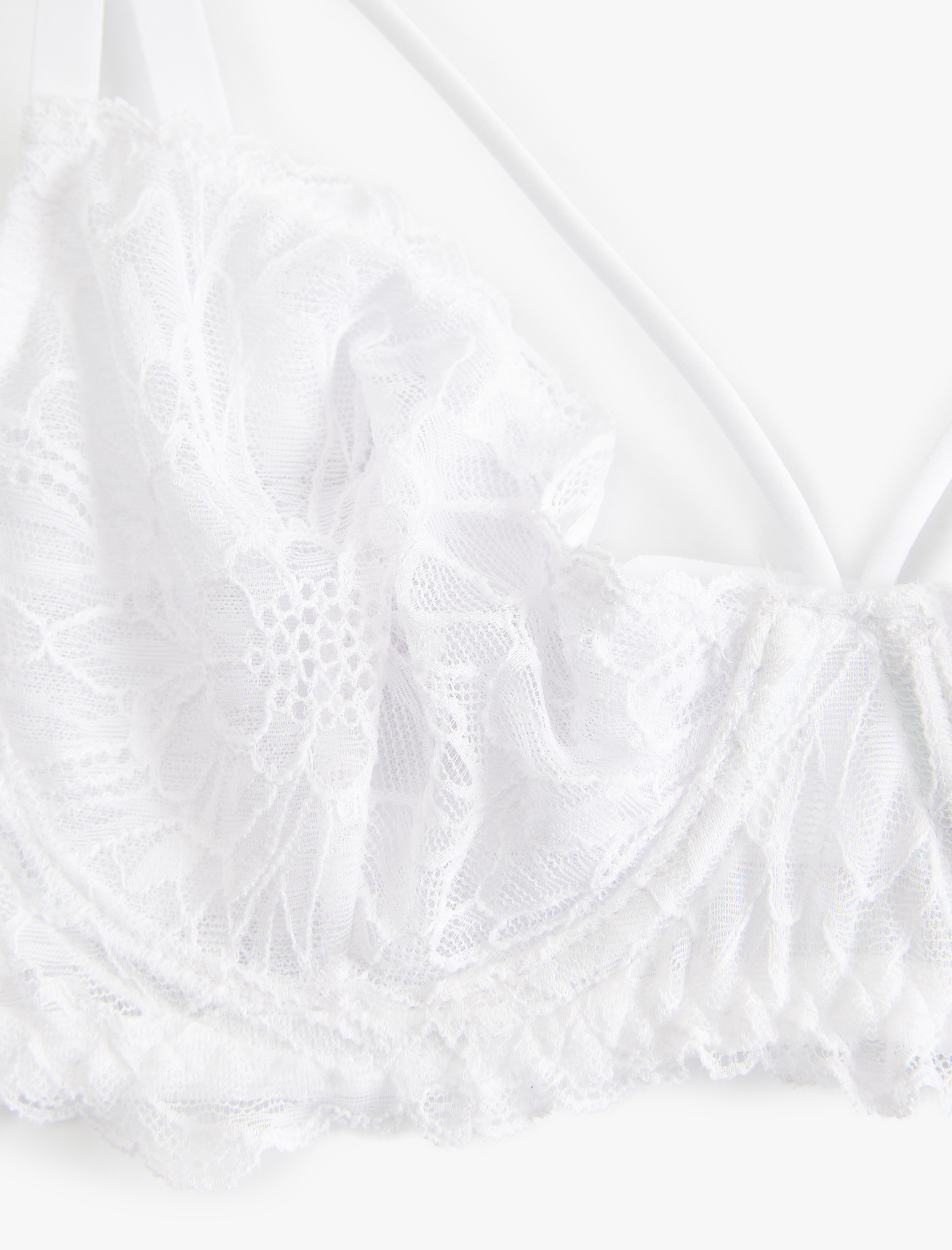   Dantel Detaylı Dolgusuz Balenli Sütyen