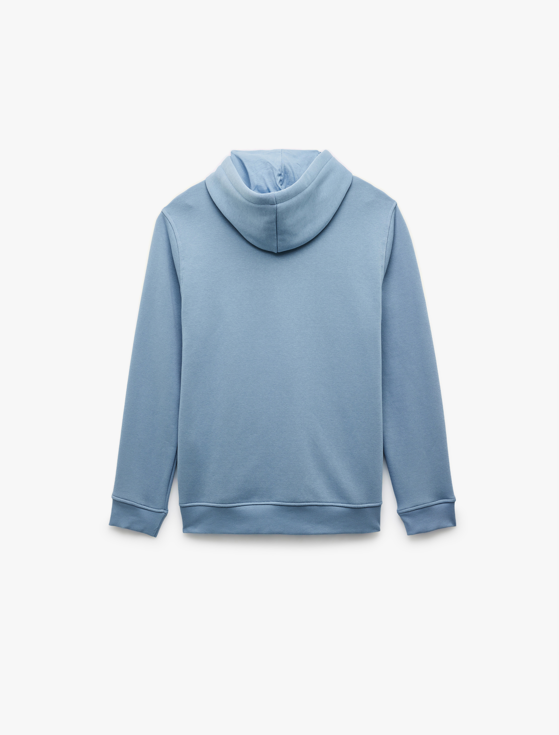   Şardonlu Uzun Kollu Basic Kapşonlu Sweatshirt