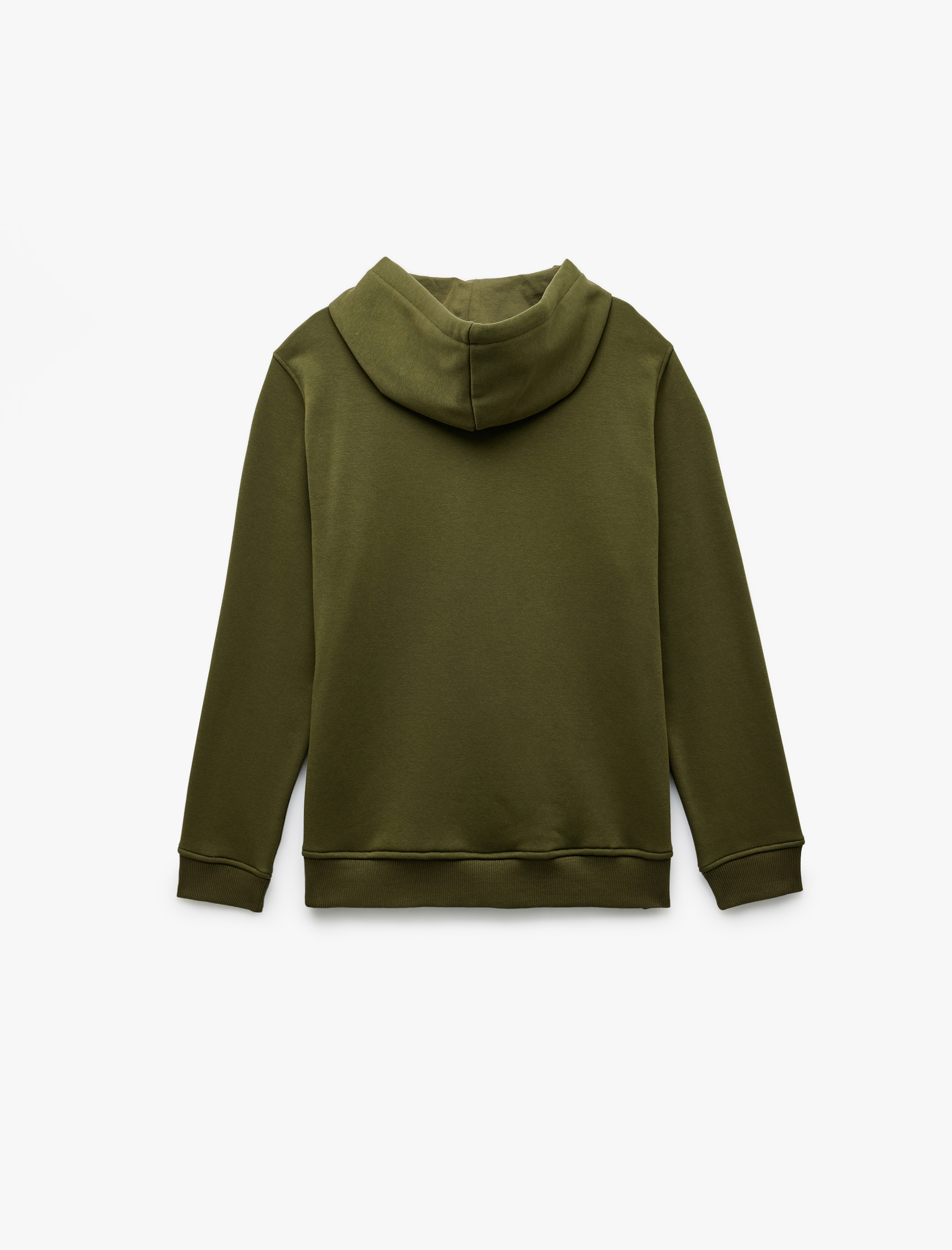   Şardonlu Uzun Kollu Basic Kapşonlu Sweatshirt