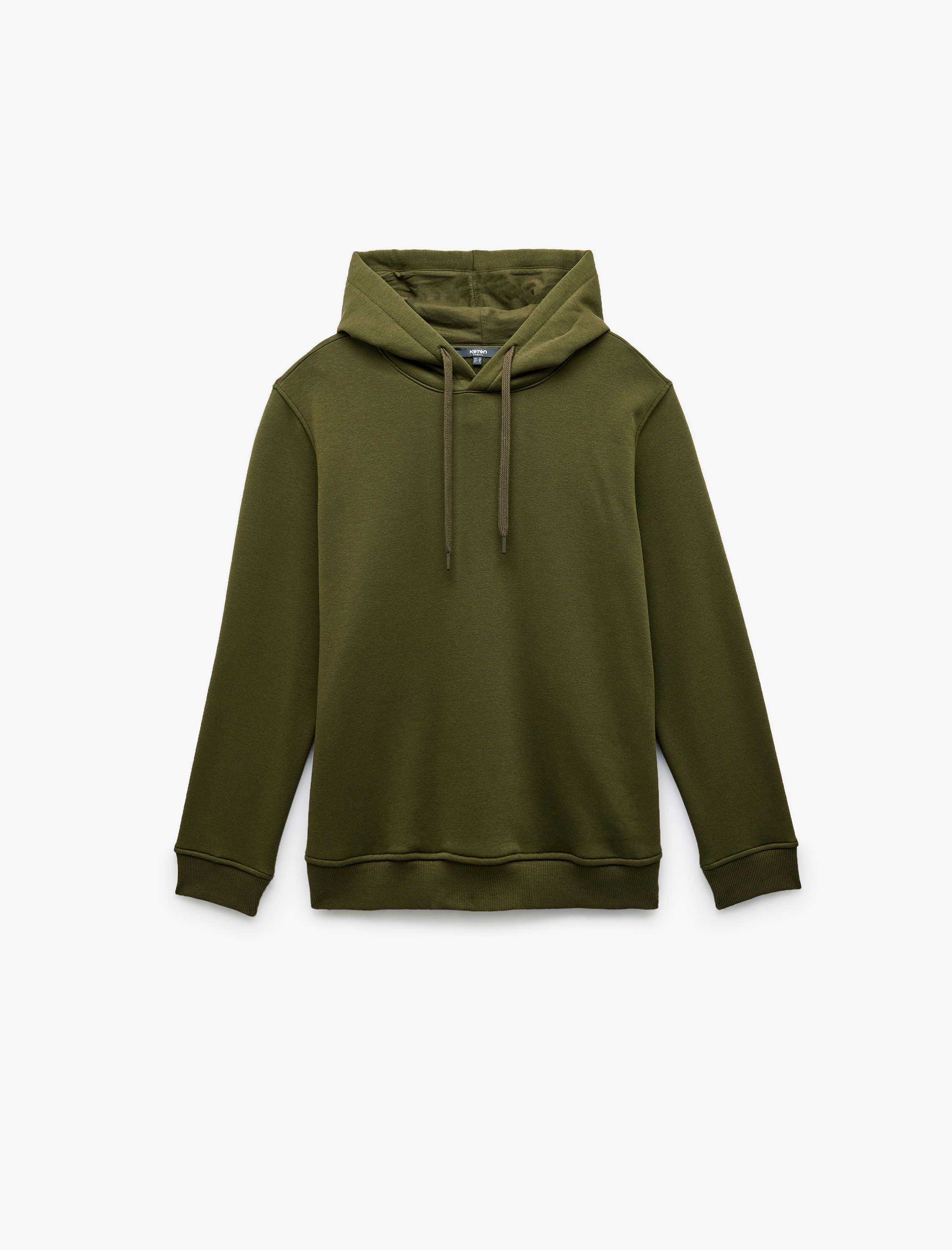   Şardonlu Uzun Kollu Basic Kapşonlu Sweatshirt