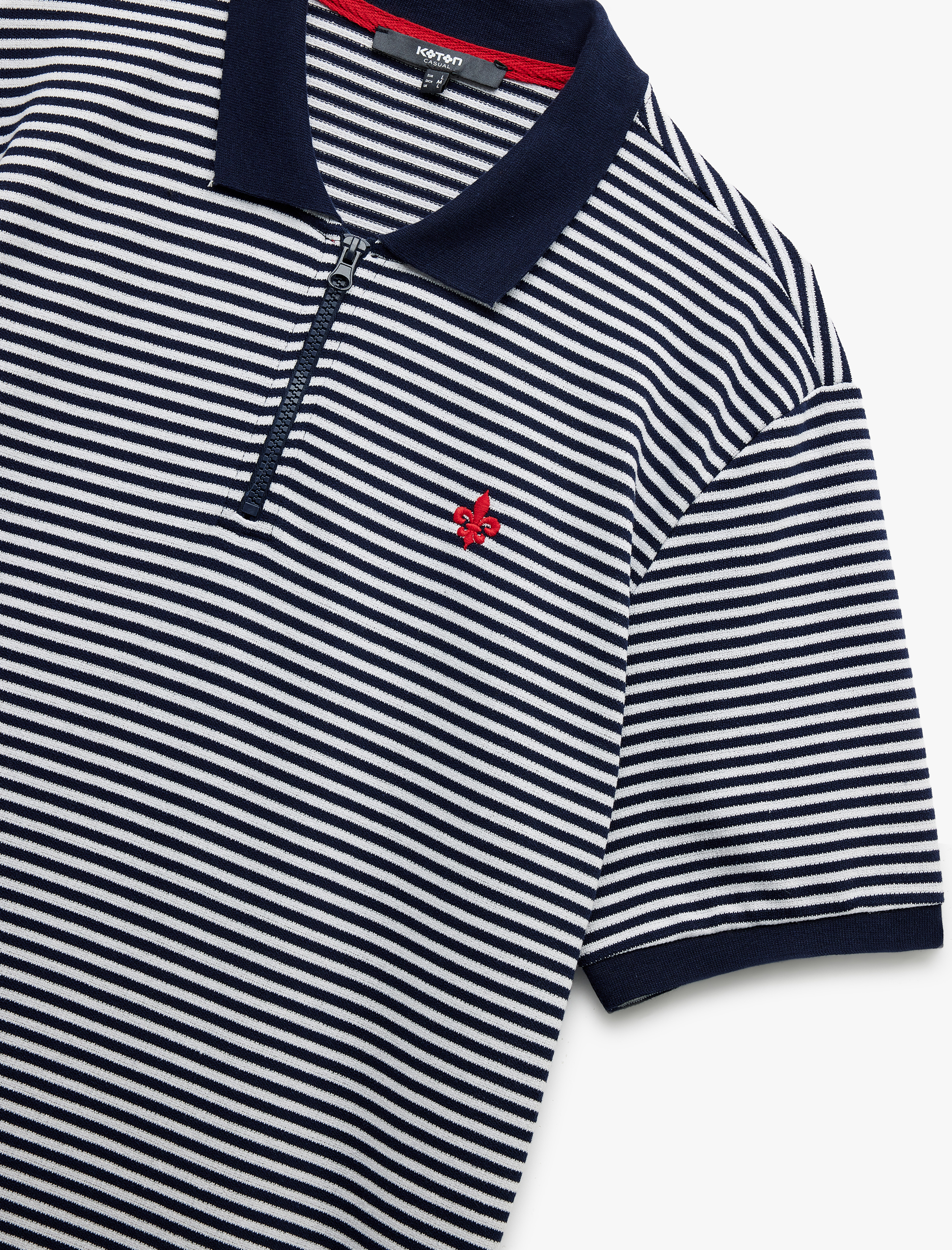   Regular Fit Kısa Kollu Fermuarlı Polo Yaka Tişört