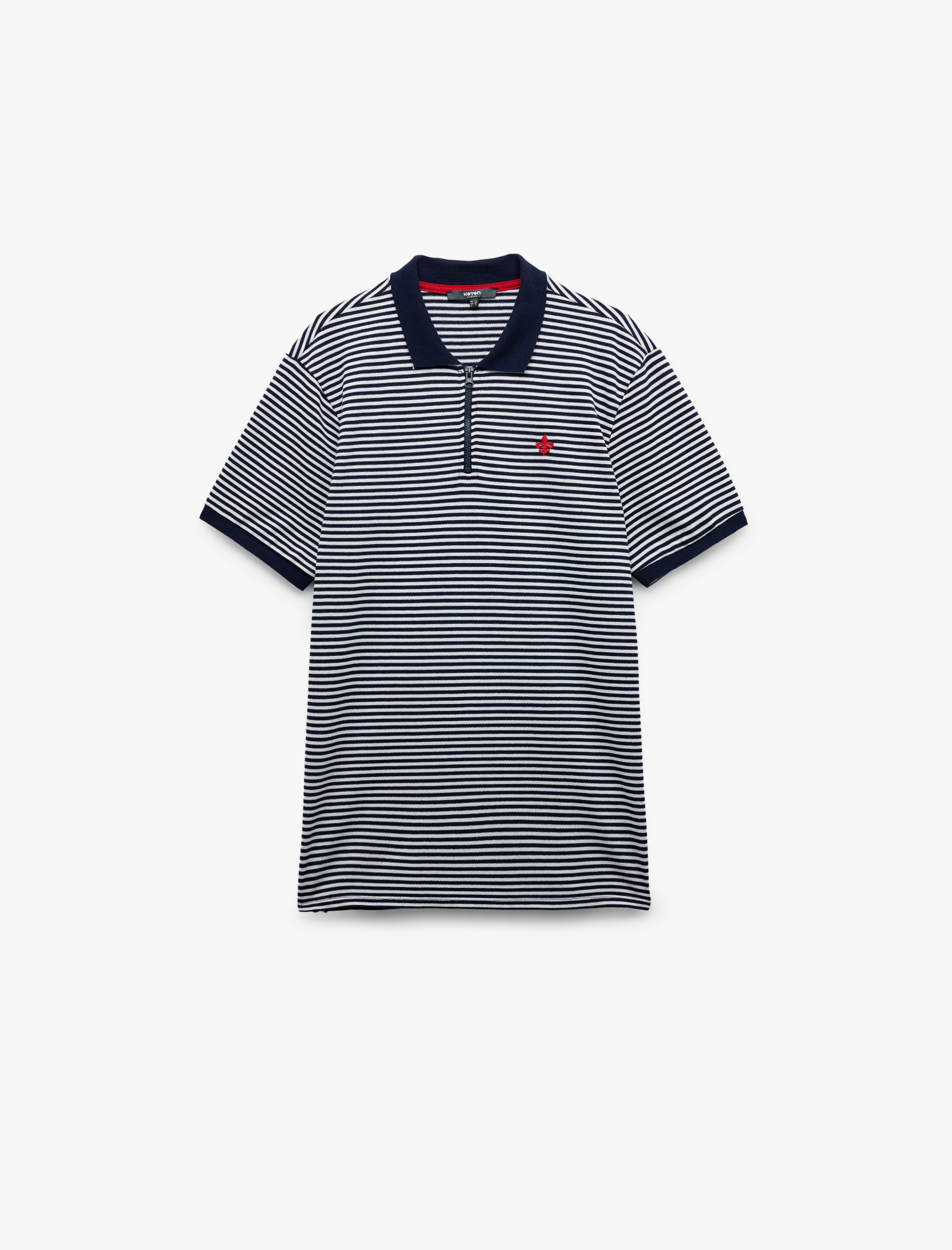   Regular Fit Kısa Kollu Fermuarlı Polo Yaka Tişört