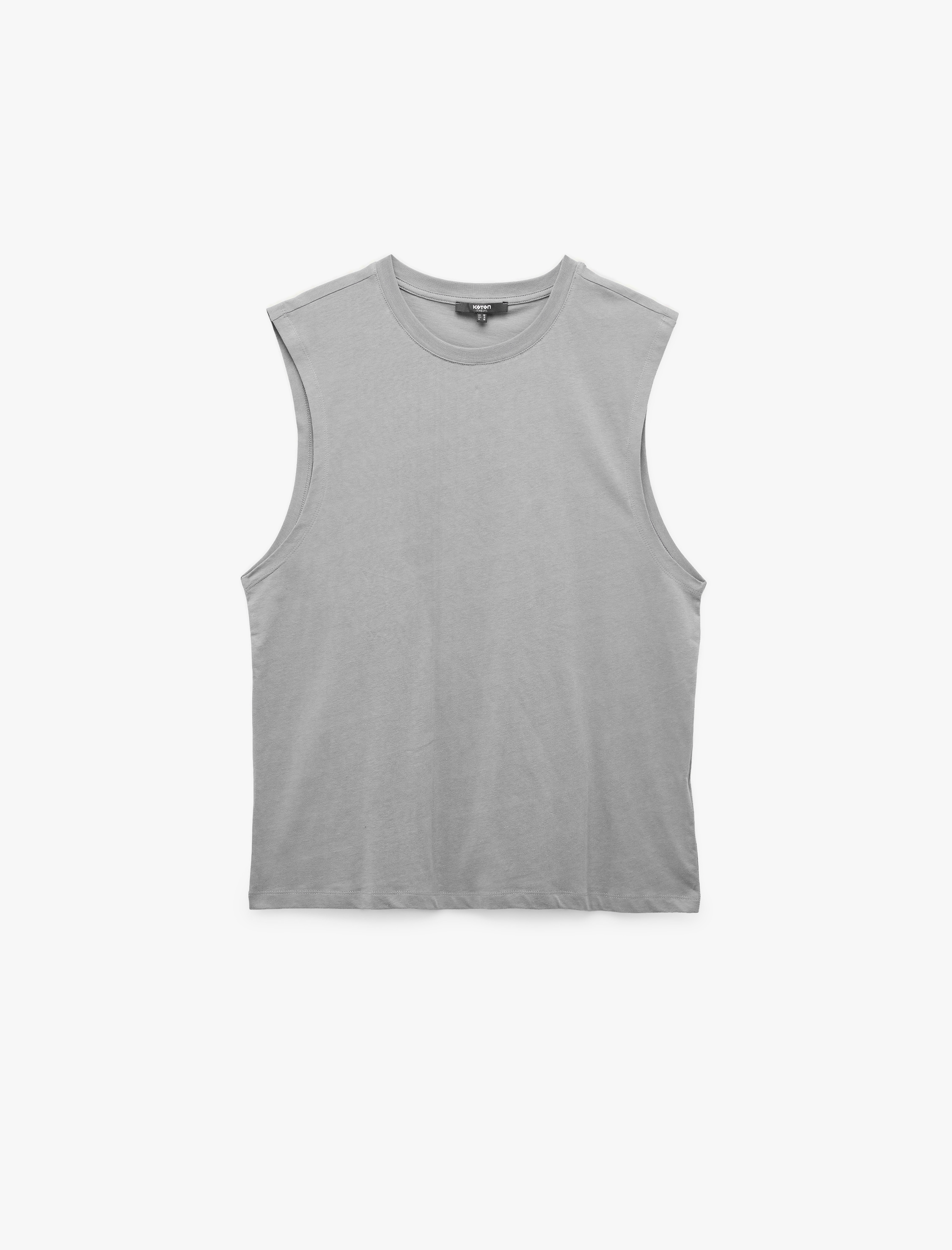   Bisiklet Yaka Regular Fit Pamuklu Kolsuz Tişört