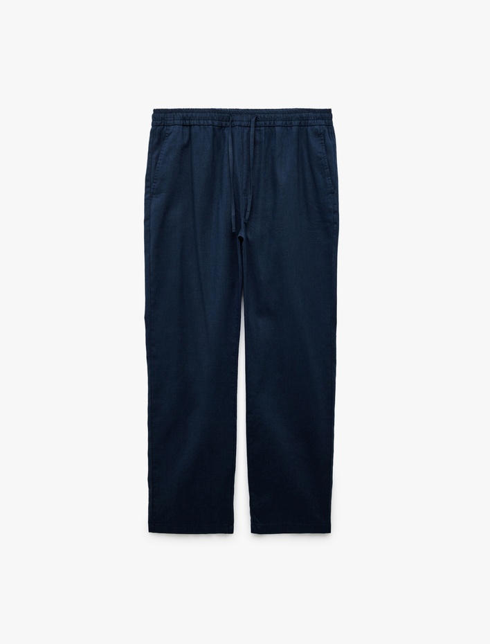  Cep Detaylı Regular Fit Beli Bağcıklı Pantolon