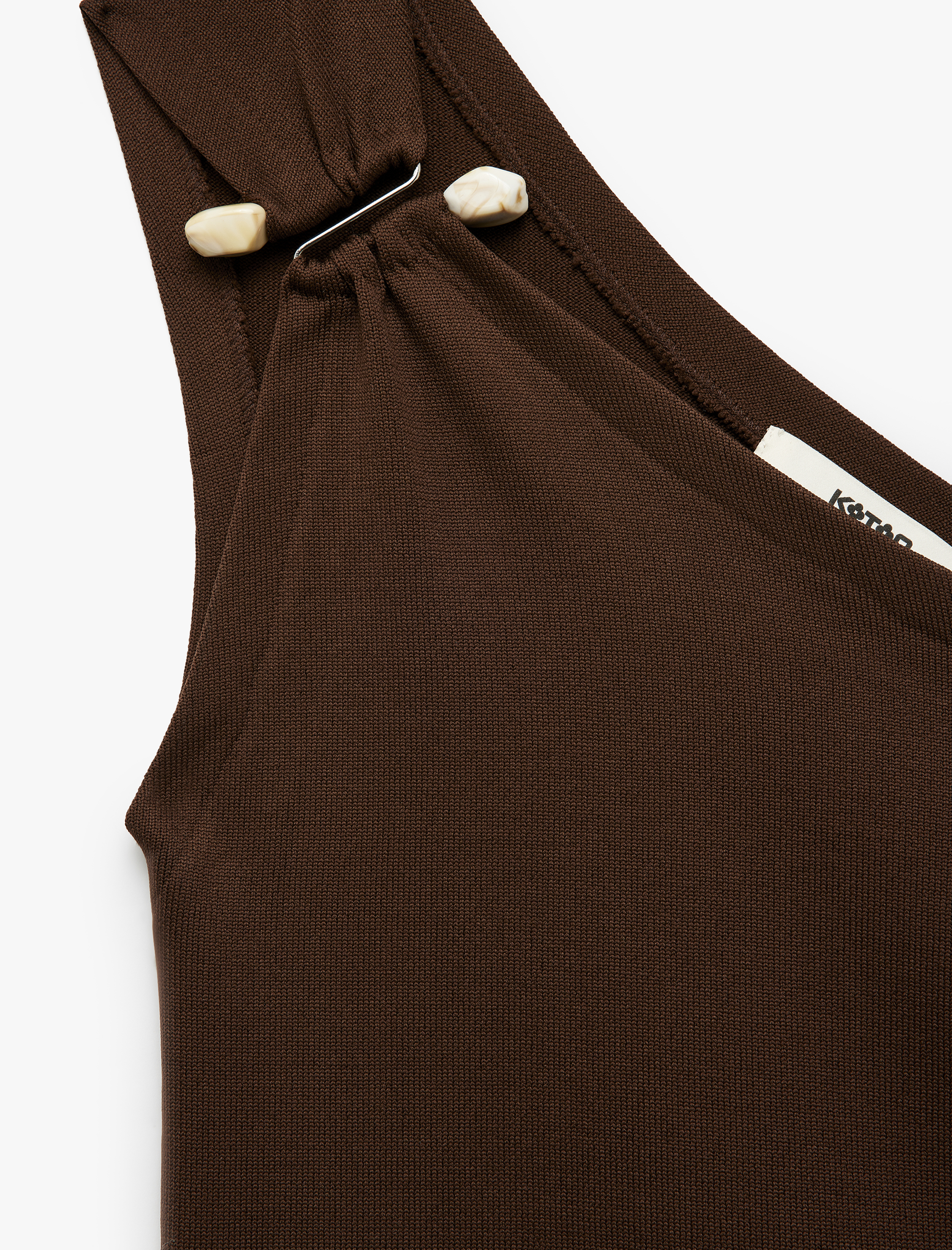   Koton X Melis Ağazat - Metal Aksesuarlı Kolsuz Tek Omuz Bluz