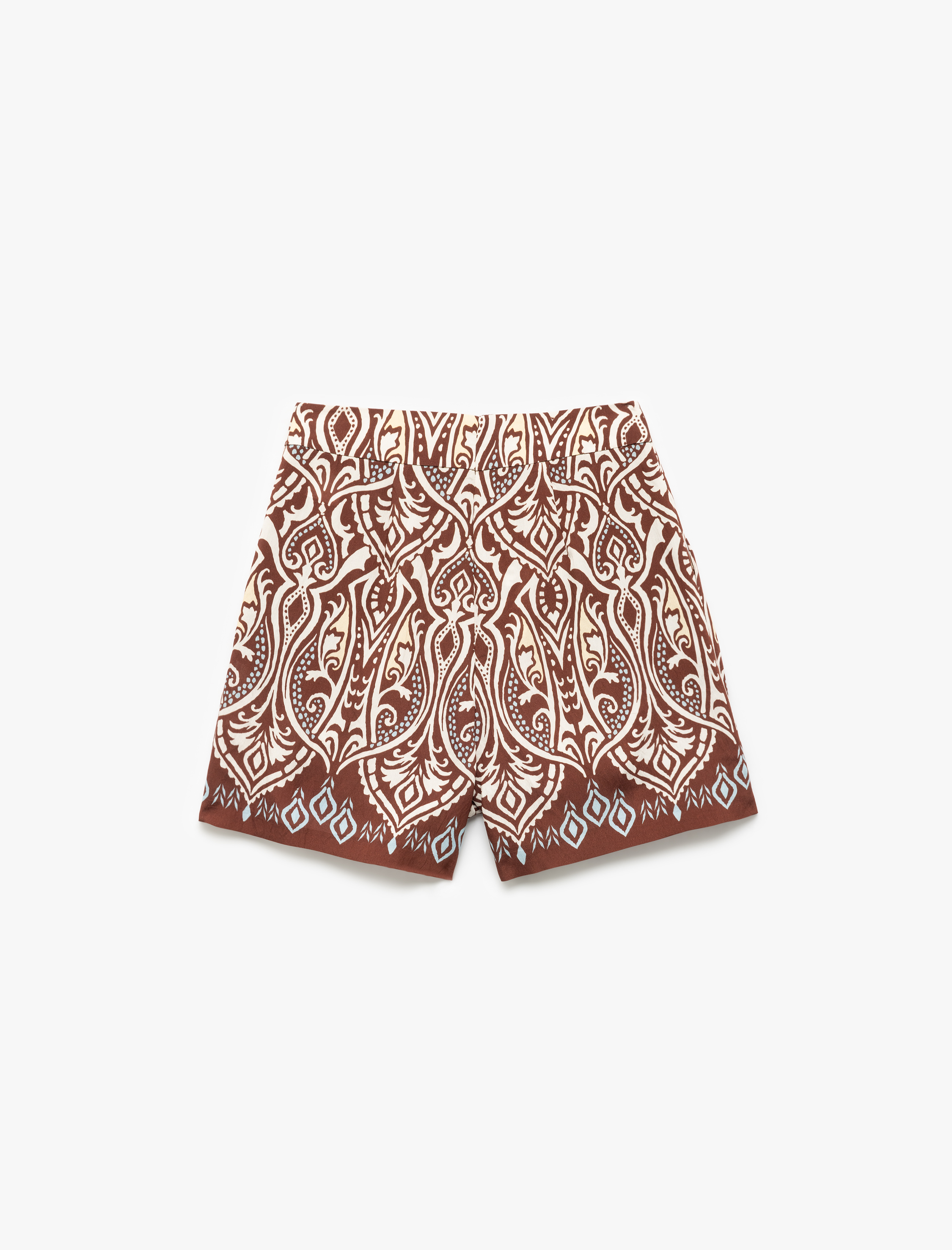 Koton X Melis Ağazat - Viskon Kumaş Cepli Etnik Desenli Mini Şort