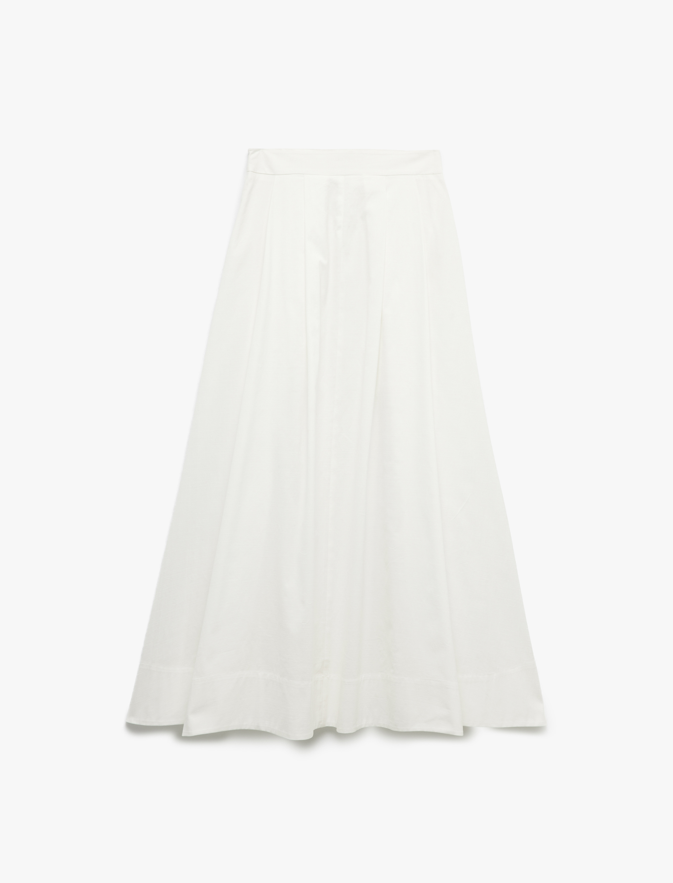   Koton X Melis Ağazat - Pamuklu Gabardin Kumaş Astarlı A Kesim Pileli Uzun Etek