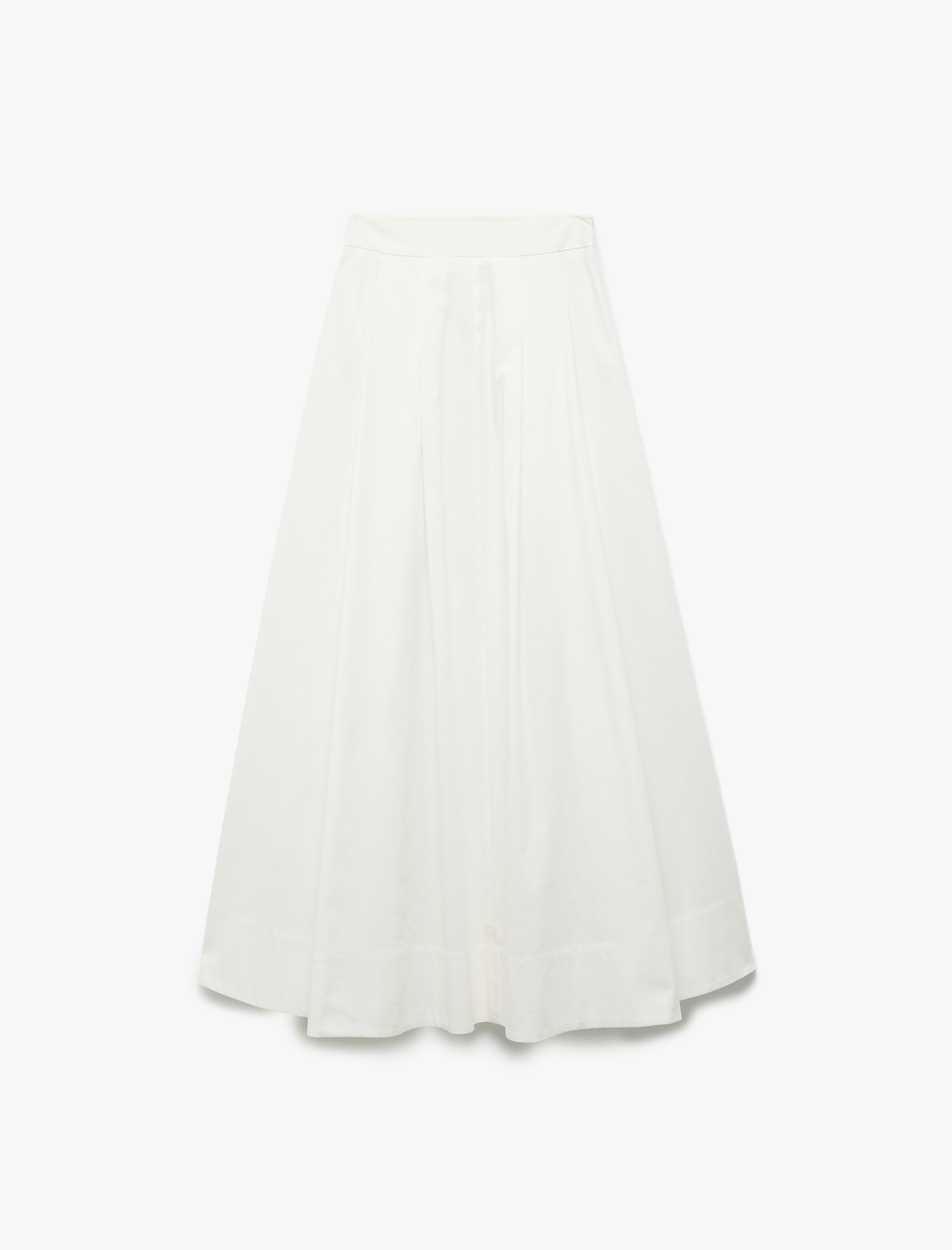   Koton X Melis Ağazat - Pamuklu Gabardin Kumaş Astarlı A Kesim Pileli Uzun Etek