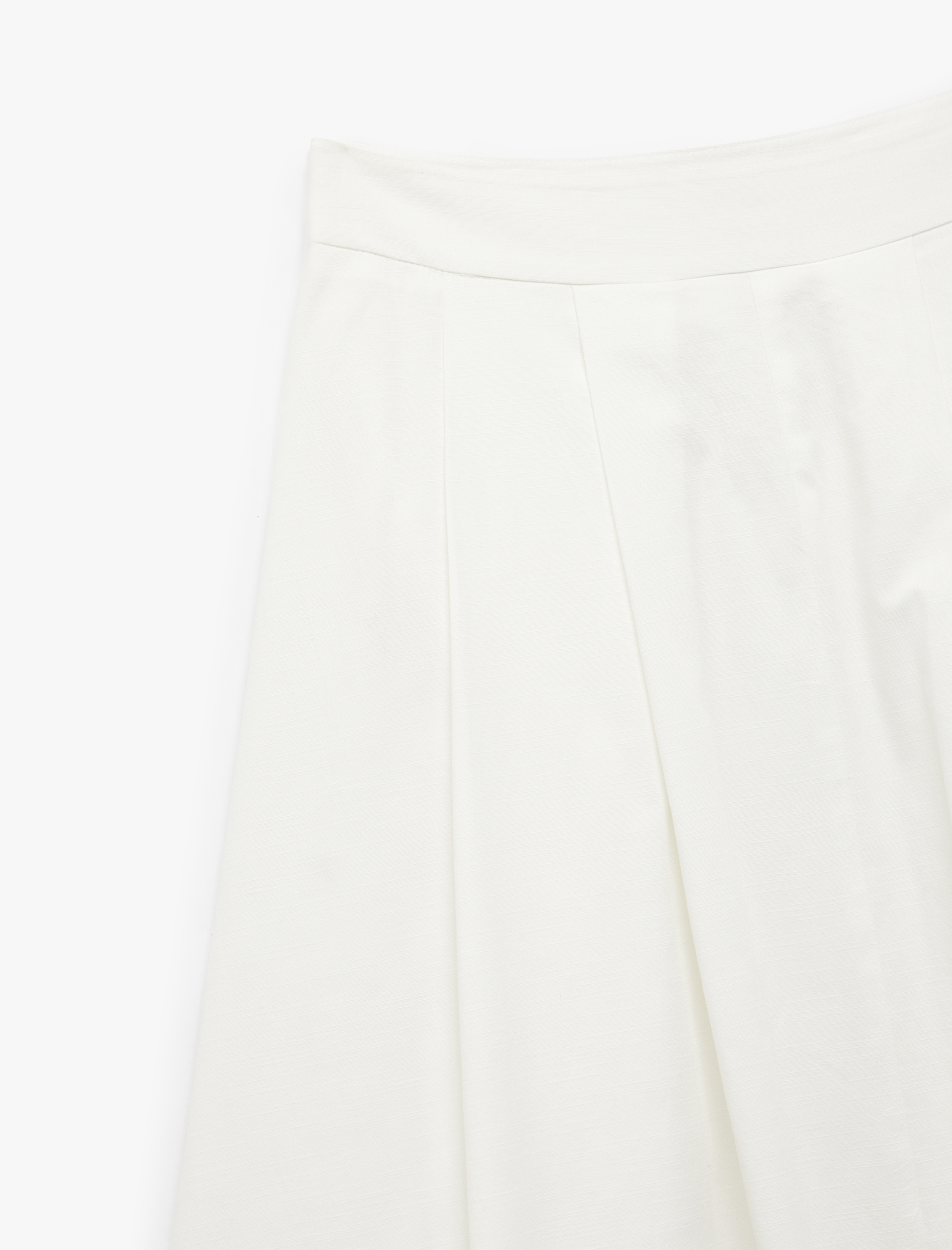   Koton X Melis Ağazat - Pamuklu Gabardin Kumaş Astarlı A Kesim Pileli Uzun Etek