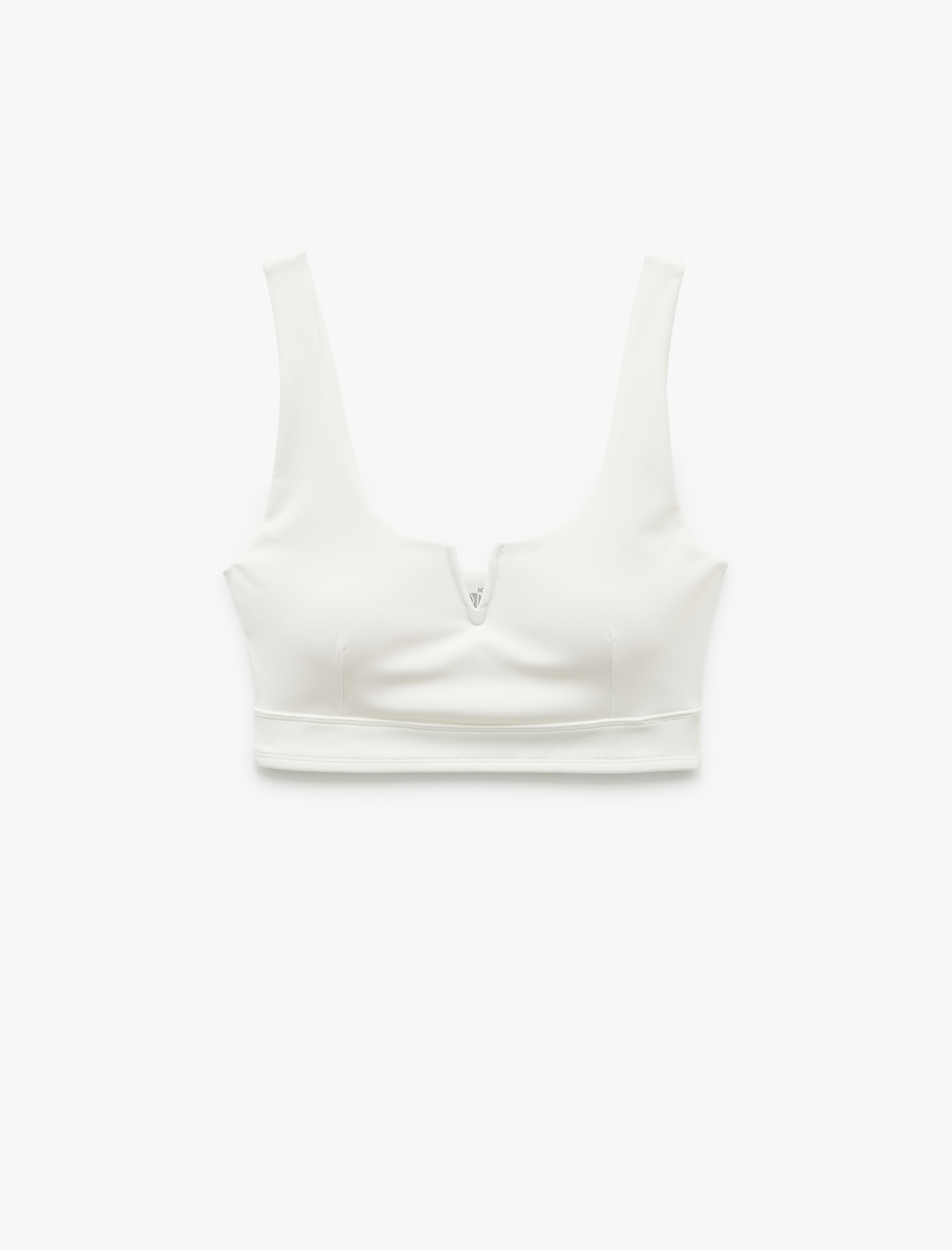   V Yaka Kaplı Kolsuz Sporcu Sütyeni