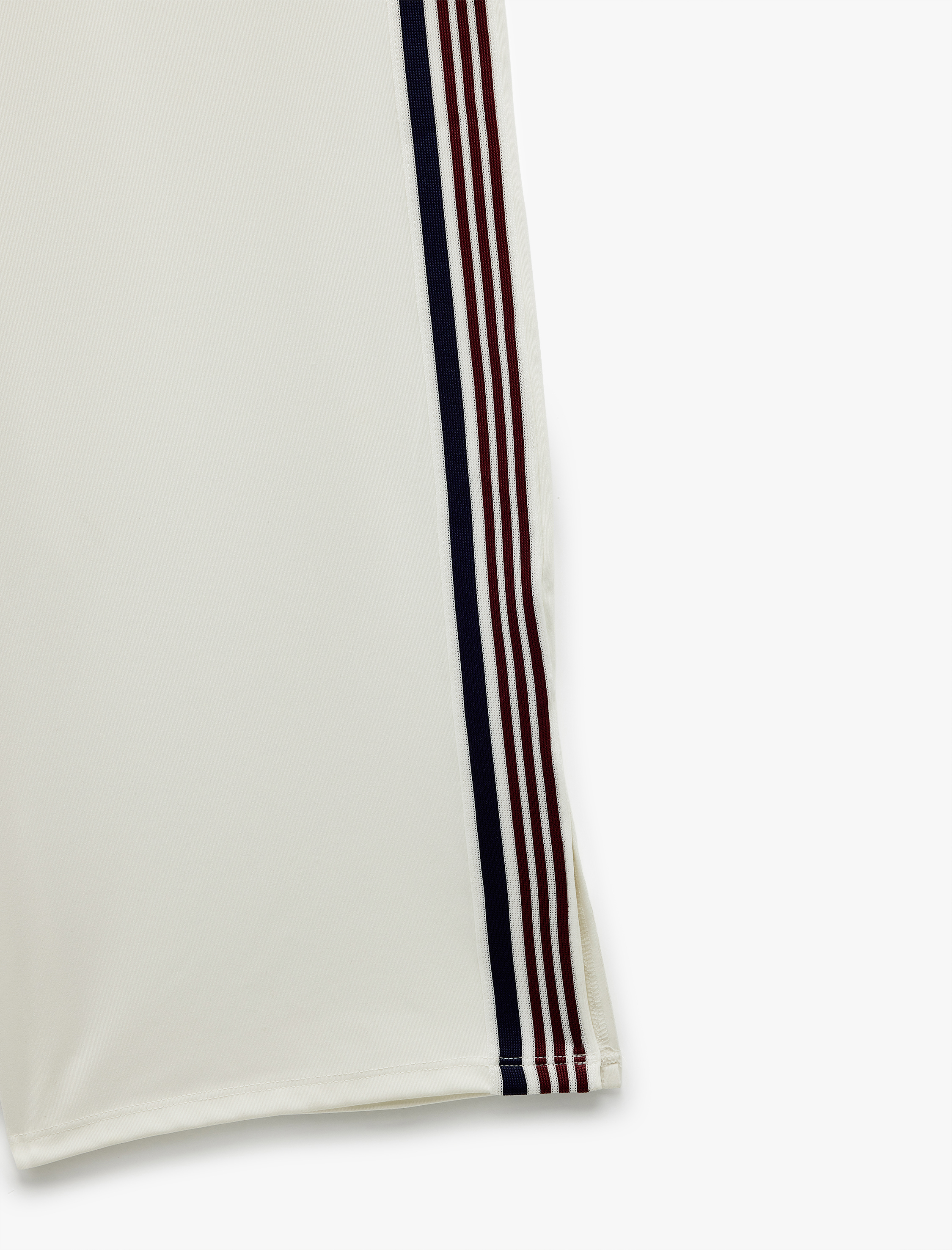   Yüksek Bel Grogren Detaylı Geniş Paça Çizgili Spor Eşofman Altı