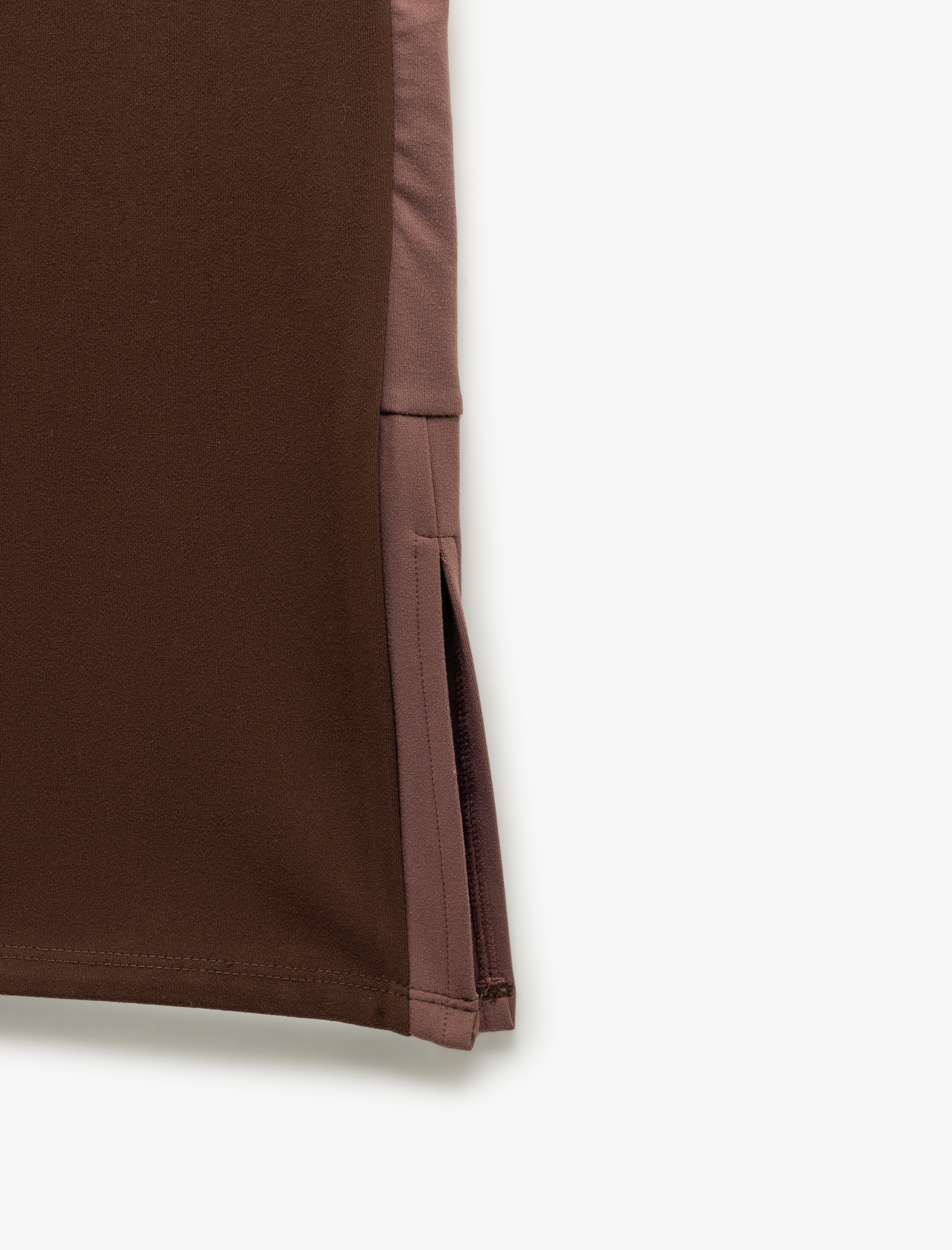   Yüksek Bel Renk Bloklu Yırtmaçlı İnterlok İspanyol Paça Spor Tayt