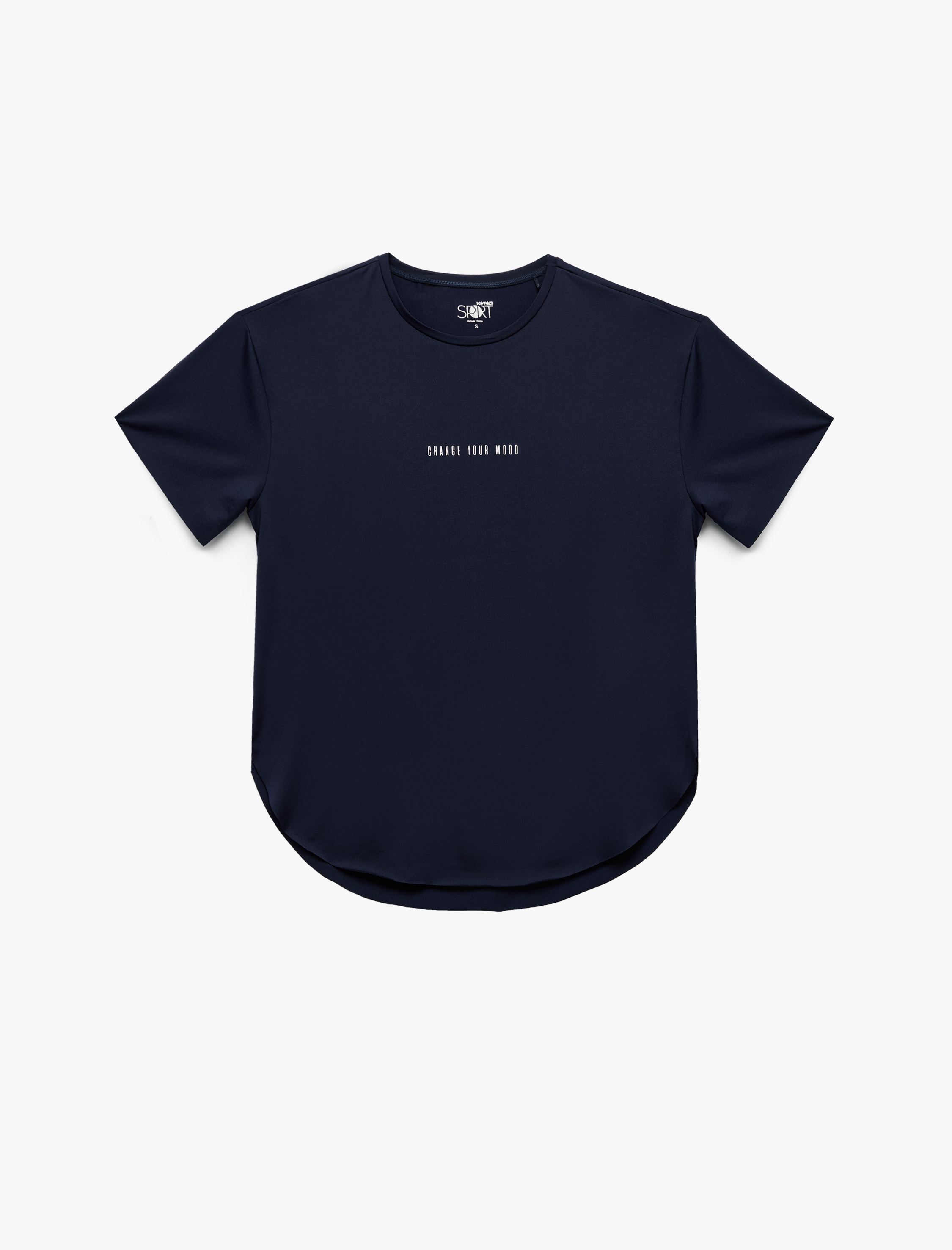   Kısa Kollu Bisiklet Yaka Baskılı Oversize Spor Tişört