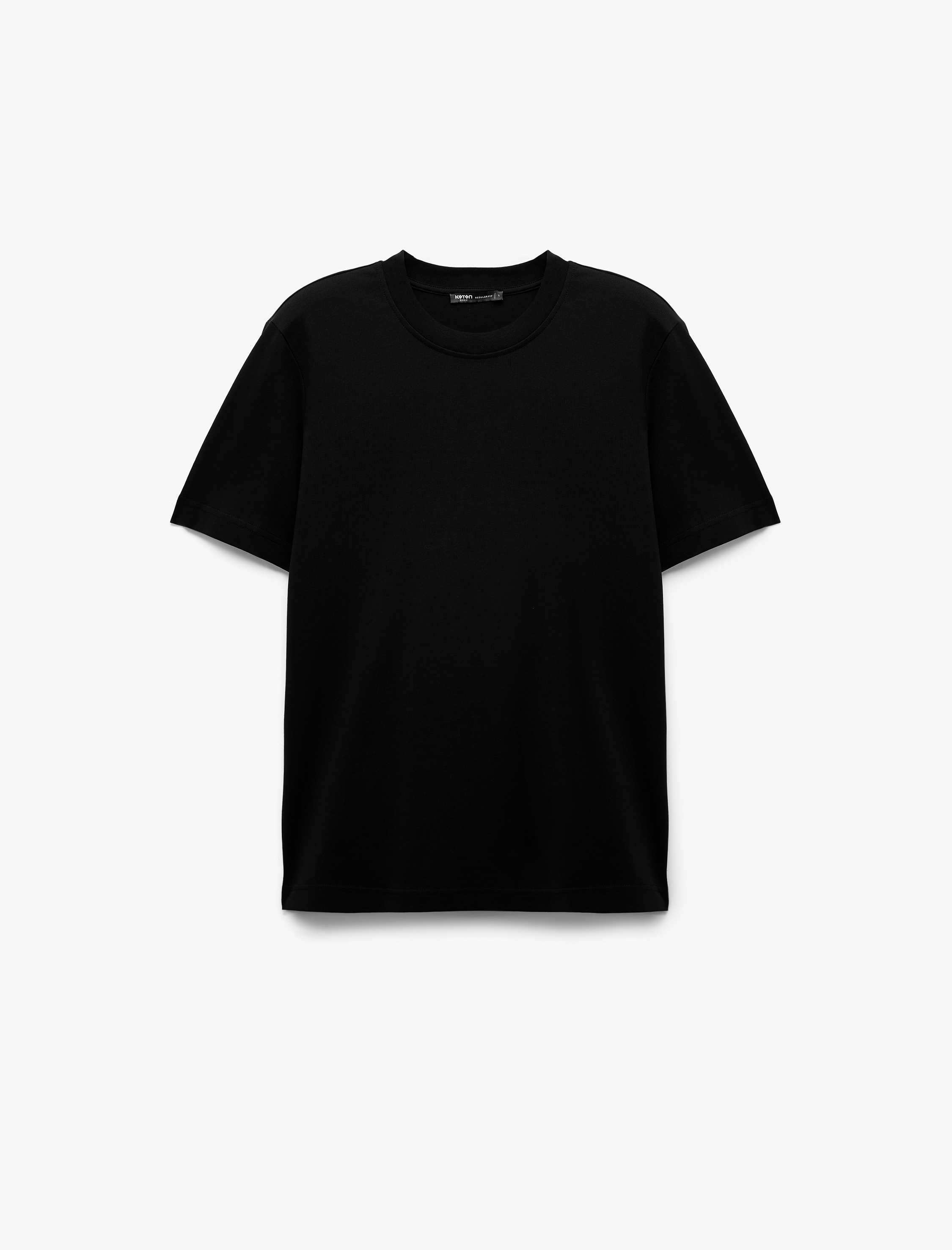   Pamuklu Kısa Kollu Regular Fit Bisiklet Yaka Basic Tişört