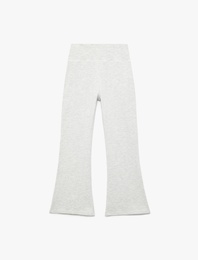 Pamuklu İspanyol Paça Slim Fit Basic Pantolon
