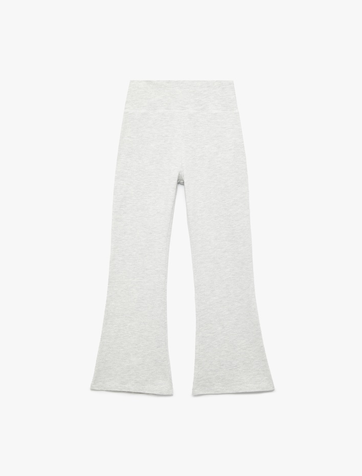 Kız Çocuk Pamuklu İspanyol Paça Slim Fit Basic Pantolon