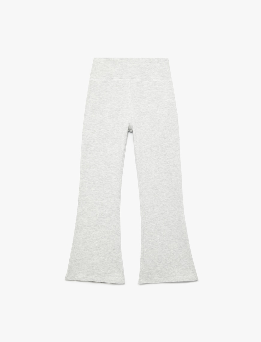  Kız Çocuk Pamuklu İspanyol Paça Slim Fit Basic Pantolon