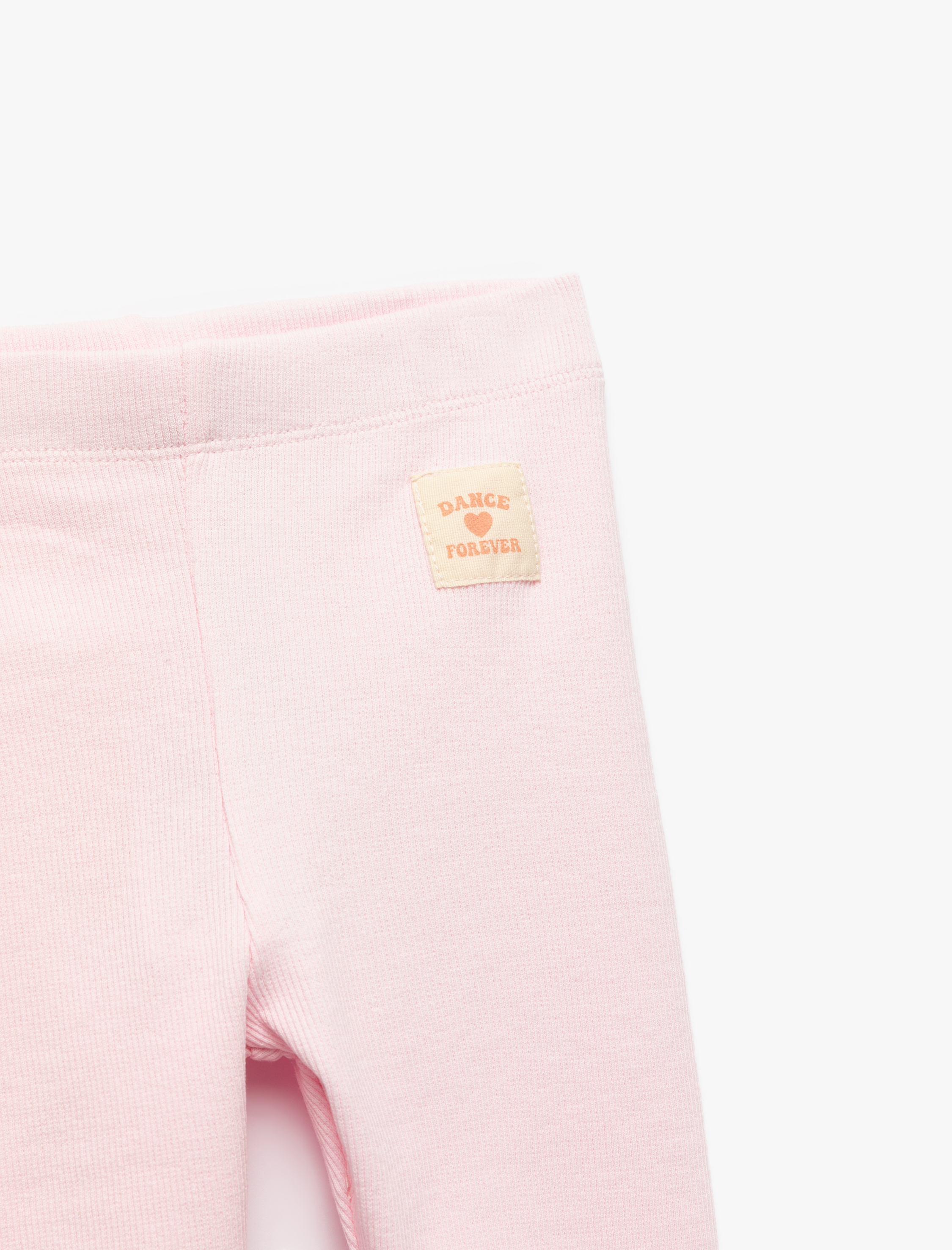  Kız Bebek Pamuklu Kaşkorse Etiket Detaylı Basic Uzun Tayt