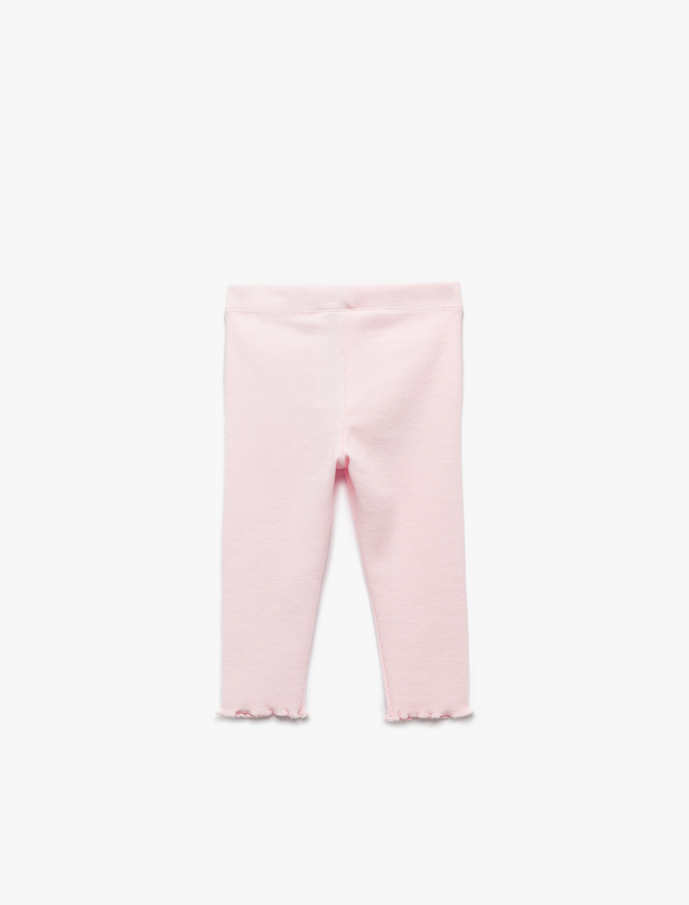  Kız Bebek Pamuklu Kaşkorse Etiket Detaylı Basic Uzun Tayt