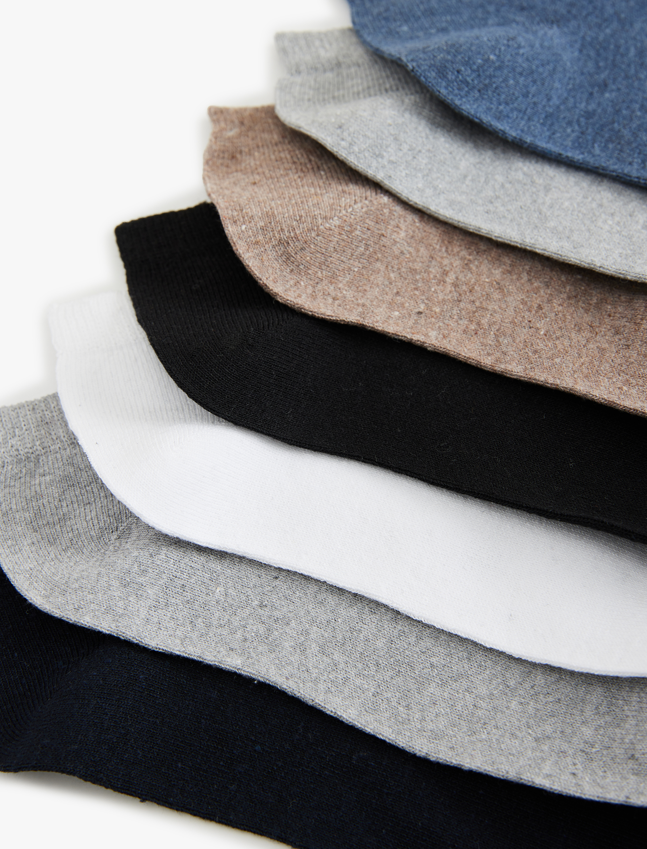  Erkek 7'li Çok Renkli Patik Çorap Seti