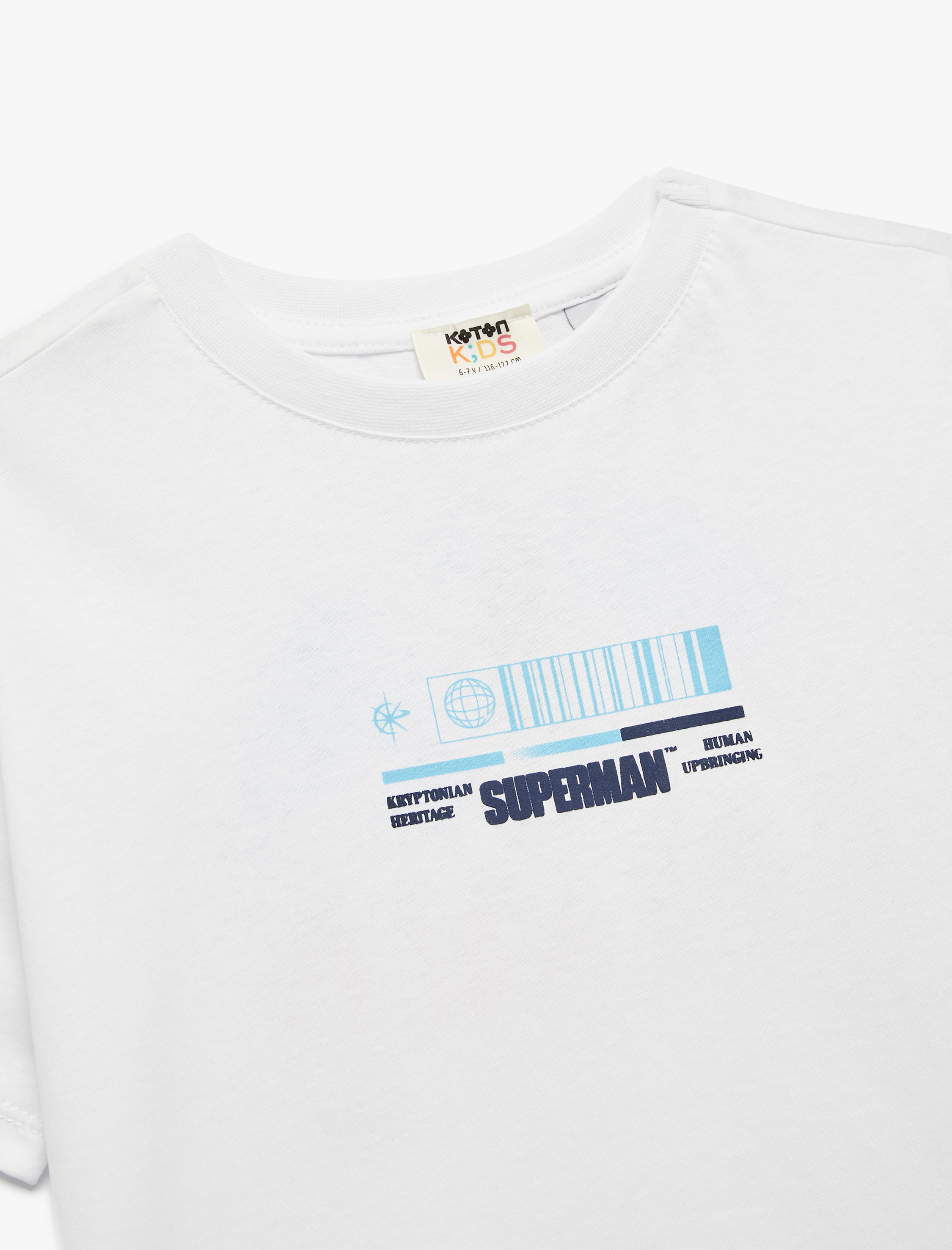  Erkek Çocuk Pamuklu Bisiklet Yaka Kısa Kollu Baskılı Tişört