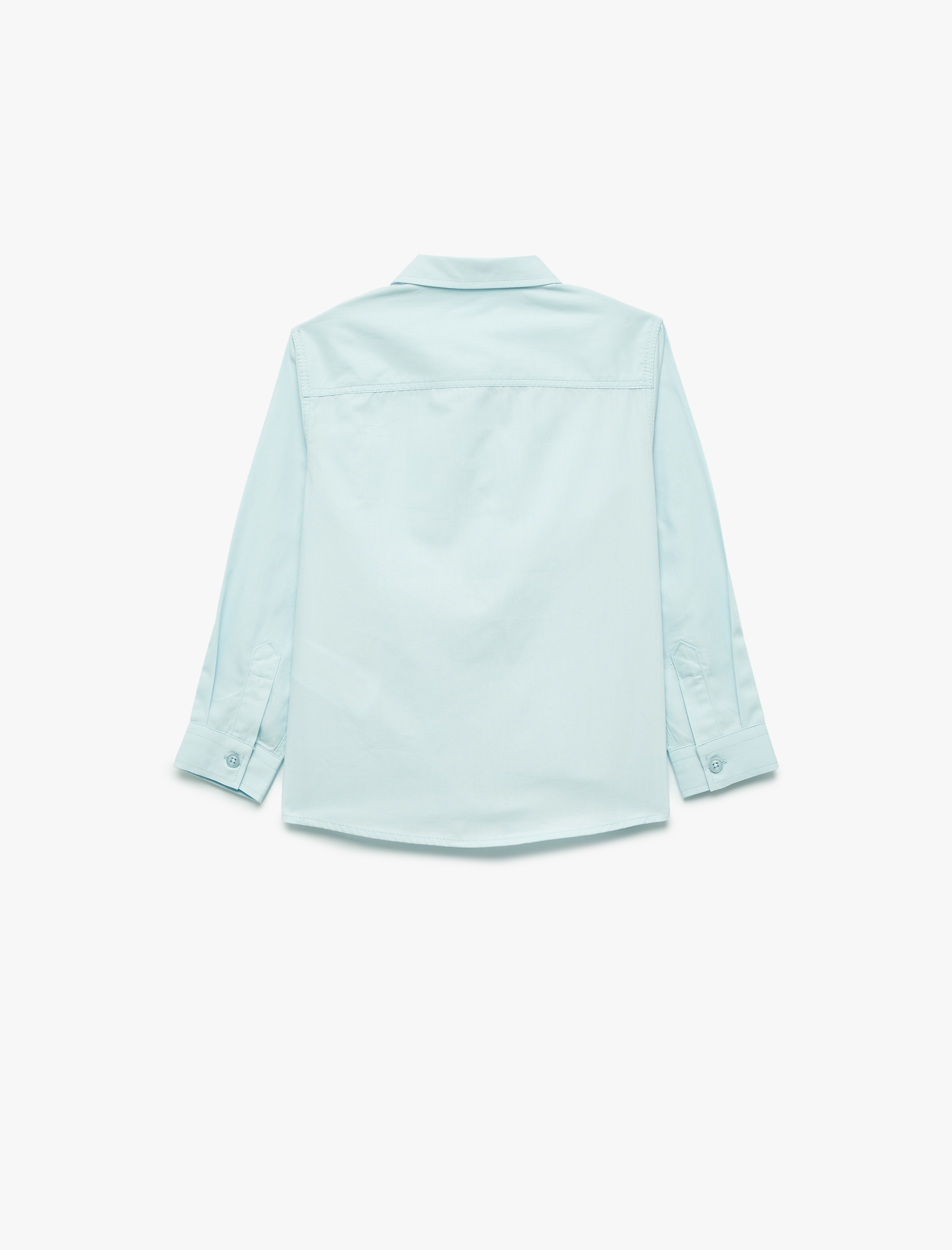 Erkek Çocuk Pamuklu Okul Klasik Yaka Uzun Kollu Basic Okul Gömleği