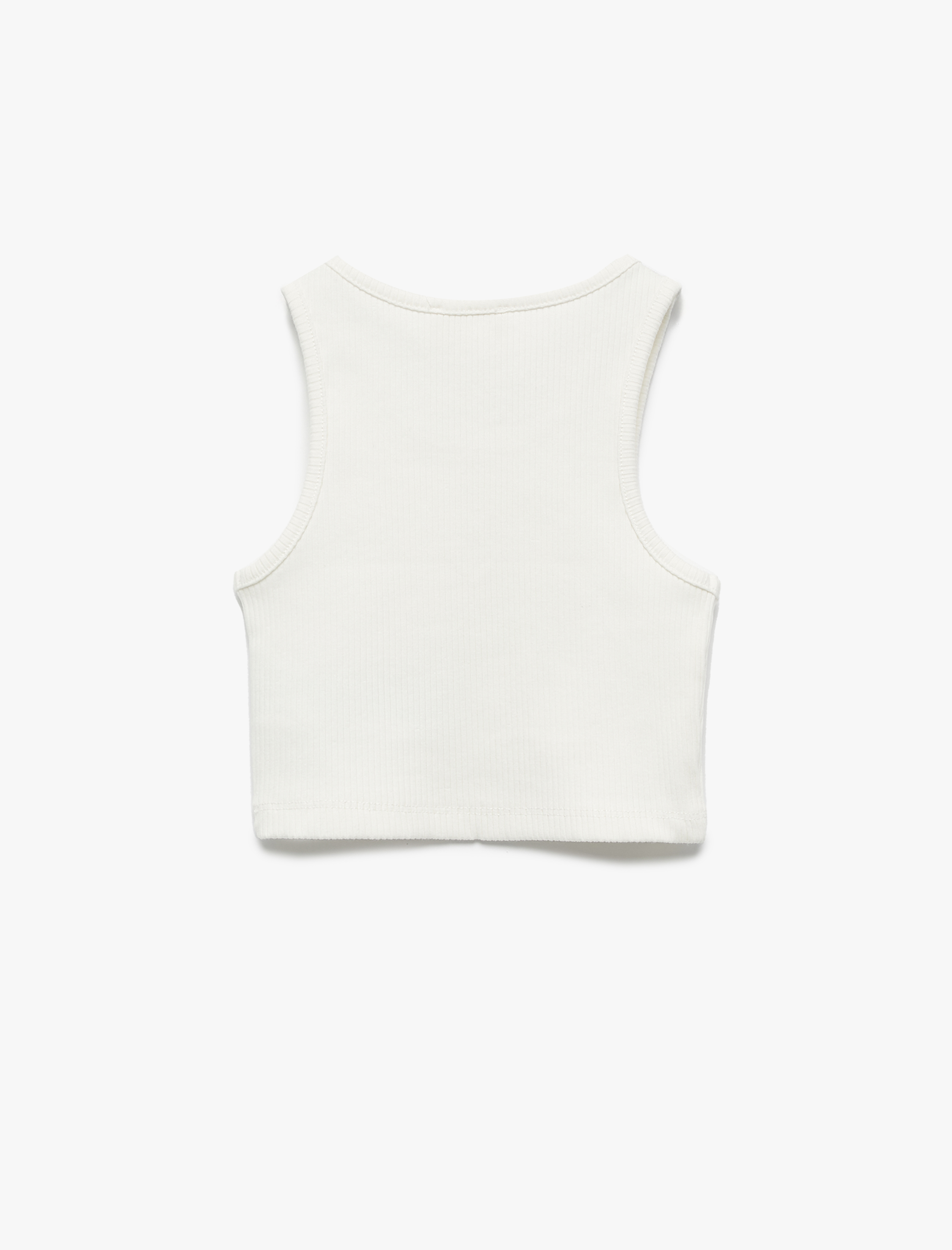  Kız Çocuk Kalp Pencere Detaylı Kolsuz Ribanalı Crop Atlet