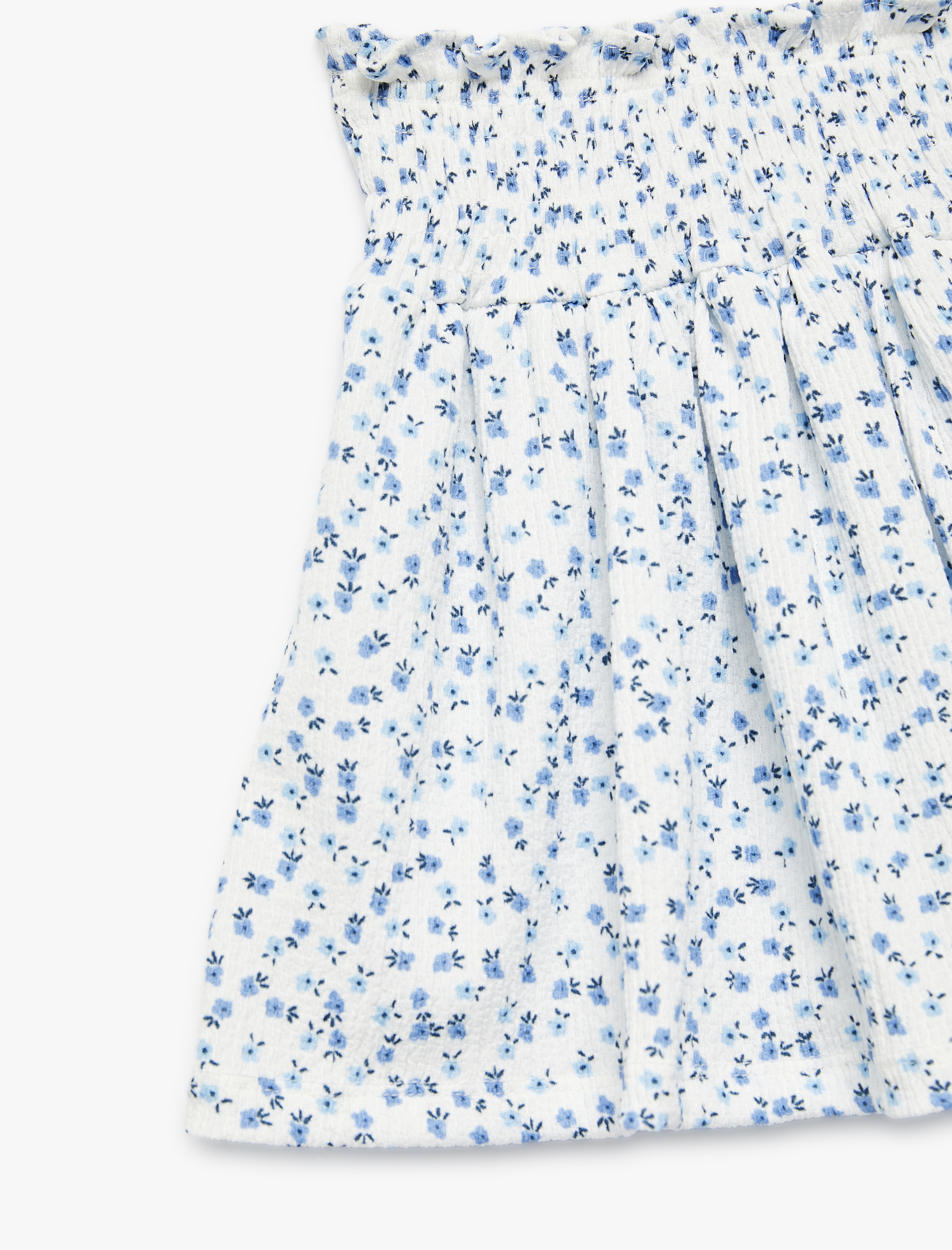  Kız Bebek Gipeli Çiçekli Yüksek Bel Mini Şort Etek