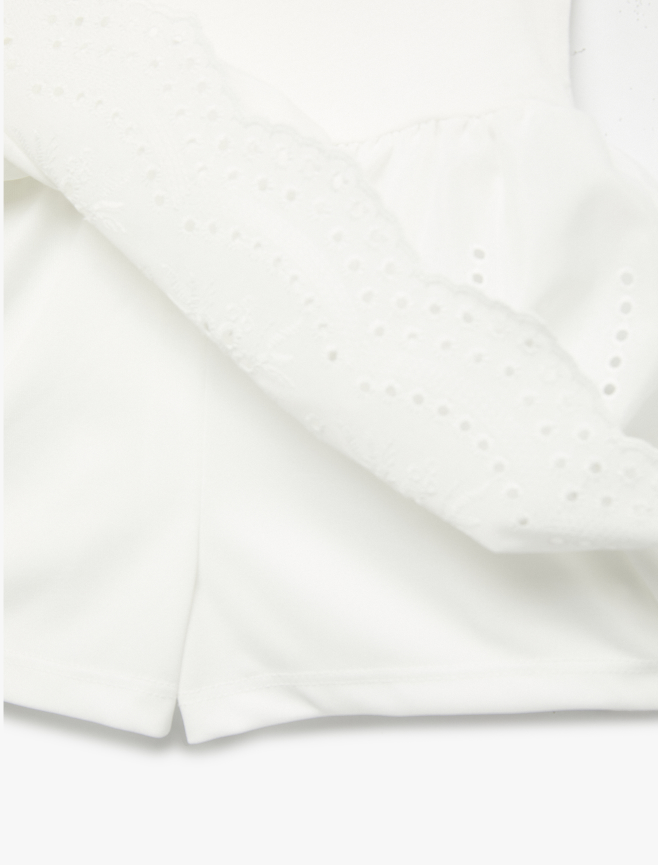 Kız Çocuk Pamuklu A Kesim Şortlu Fistolu Brodeli Etek