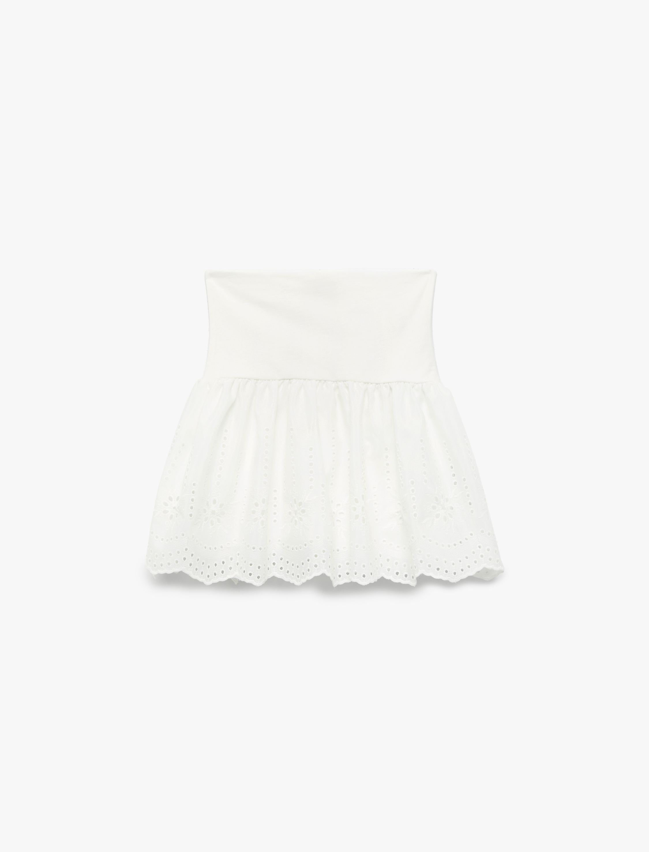 Kız Çocuk Pamuklu A Kesim Şortlu Fistolu Brodeli Etek