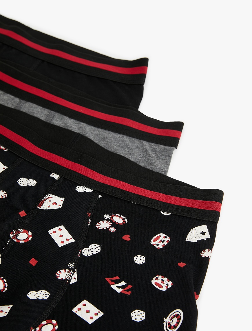   Baskılı Pamuklu 3'lü Boxer Seti