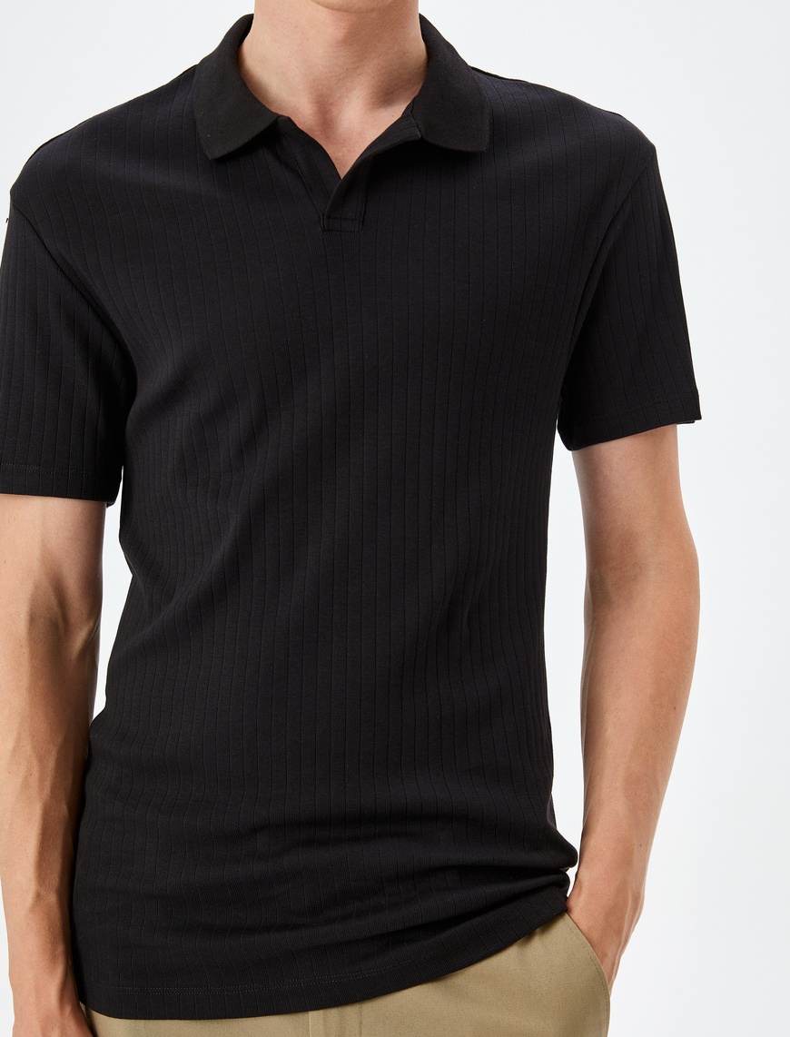   Kısa Kollu Pamuklu Slim Fit Polo Yaka Tişört