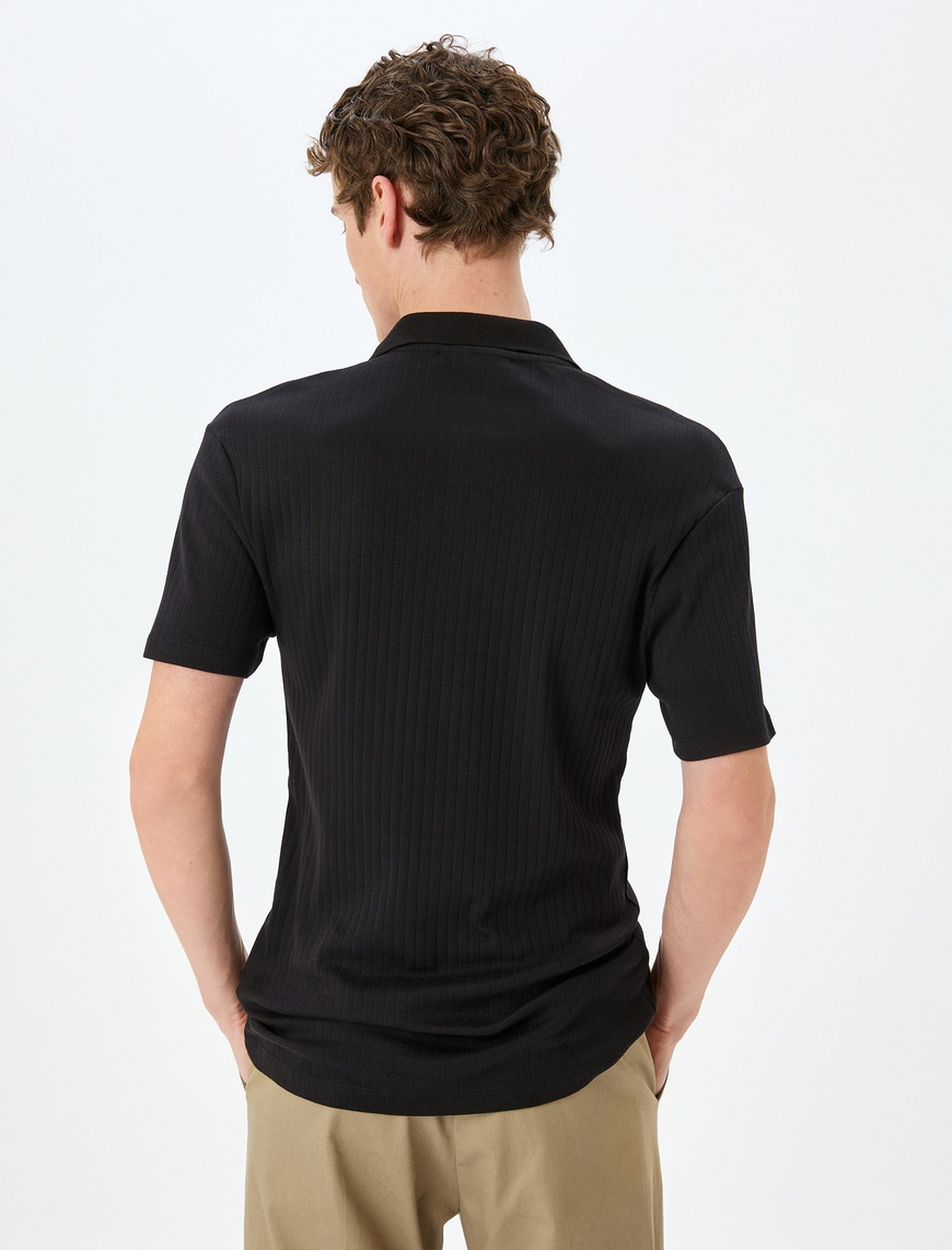   Kısa Kollu Pamuklu Slim Fit Polo Yaka Tişört