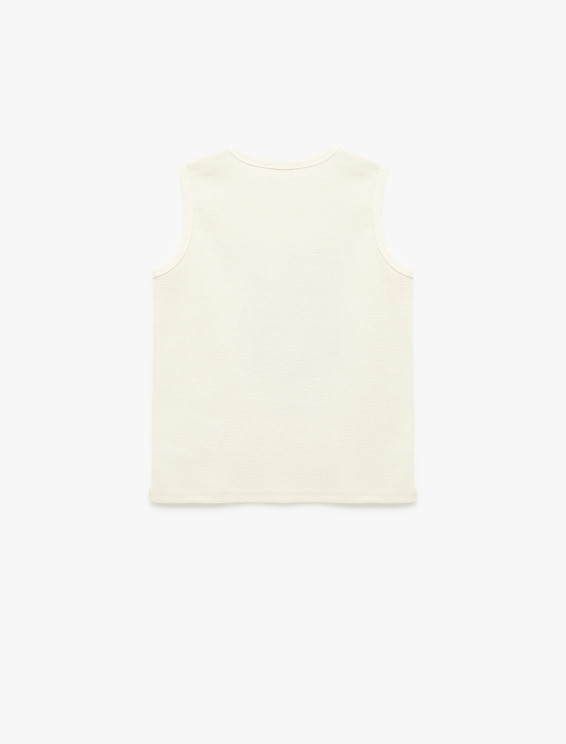  Erkek Çocuk Kaplan Baskılı Bisiklet Yaka Kolsuz Atlet