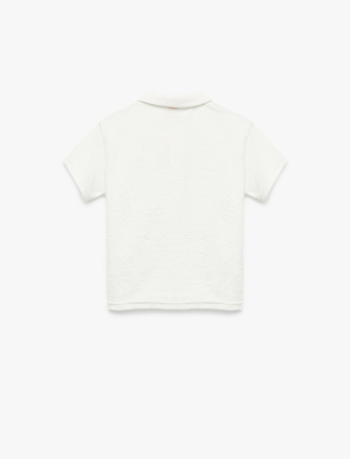 Erkek Bebek Pamuklu Kısa Kollu Düğmeli Polo Yaka Tişört