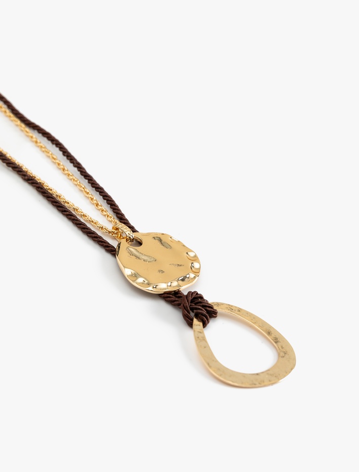 Kadın Çelik Karışımlı Sallantılı Çoklu Uzun Kolye - Koton X Sima Tarkan