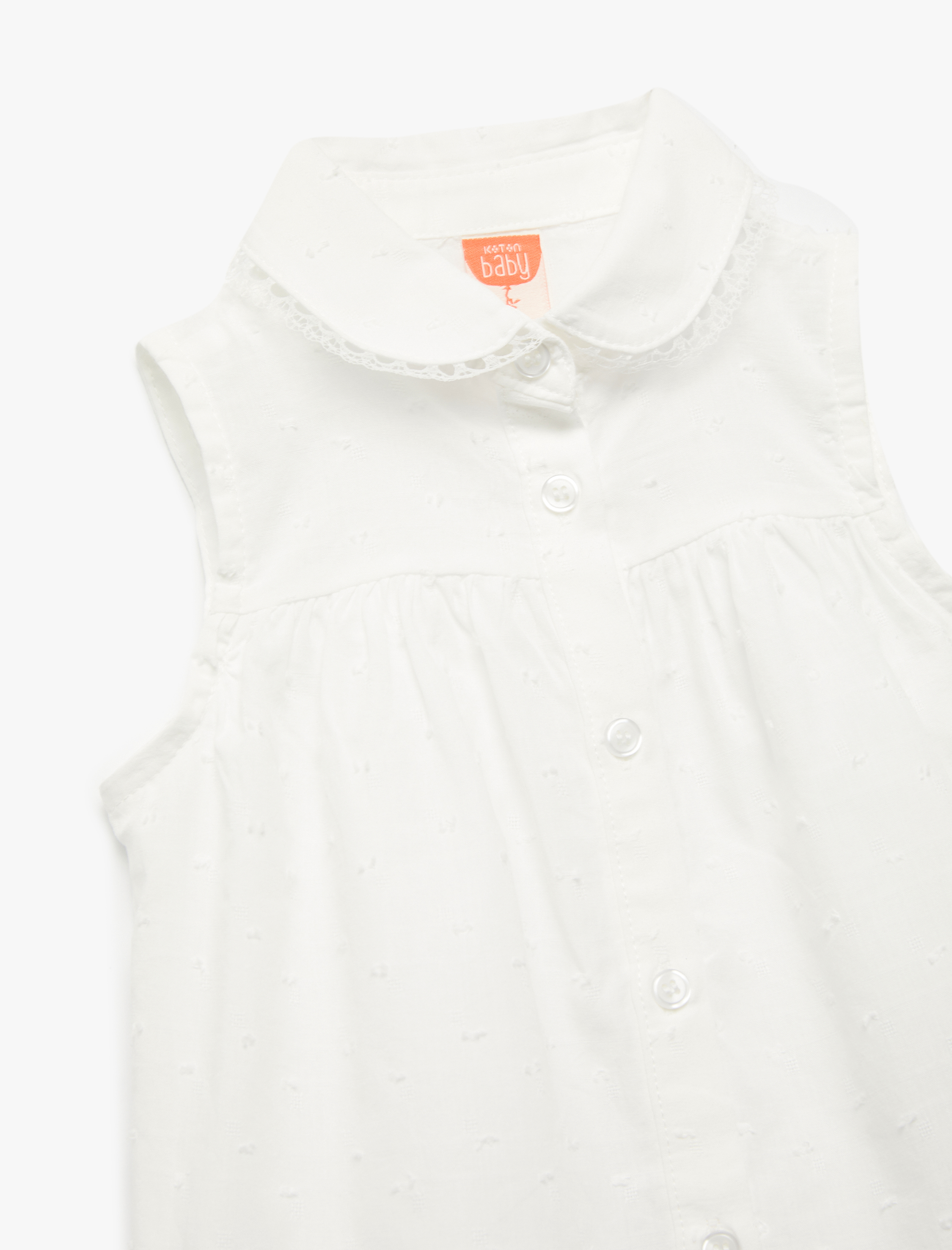  Kız Bebek Pamuklu Kolsuz Peplum Gömlek