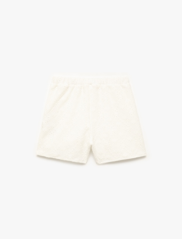 Fisto Beli Lastikli Mini Şort Etek_1