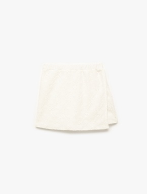 Fisto Beli Lastikli Mini Şort Etek