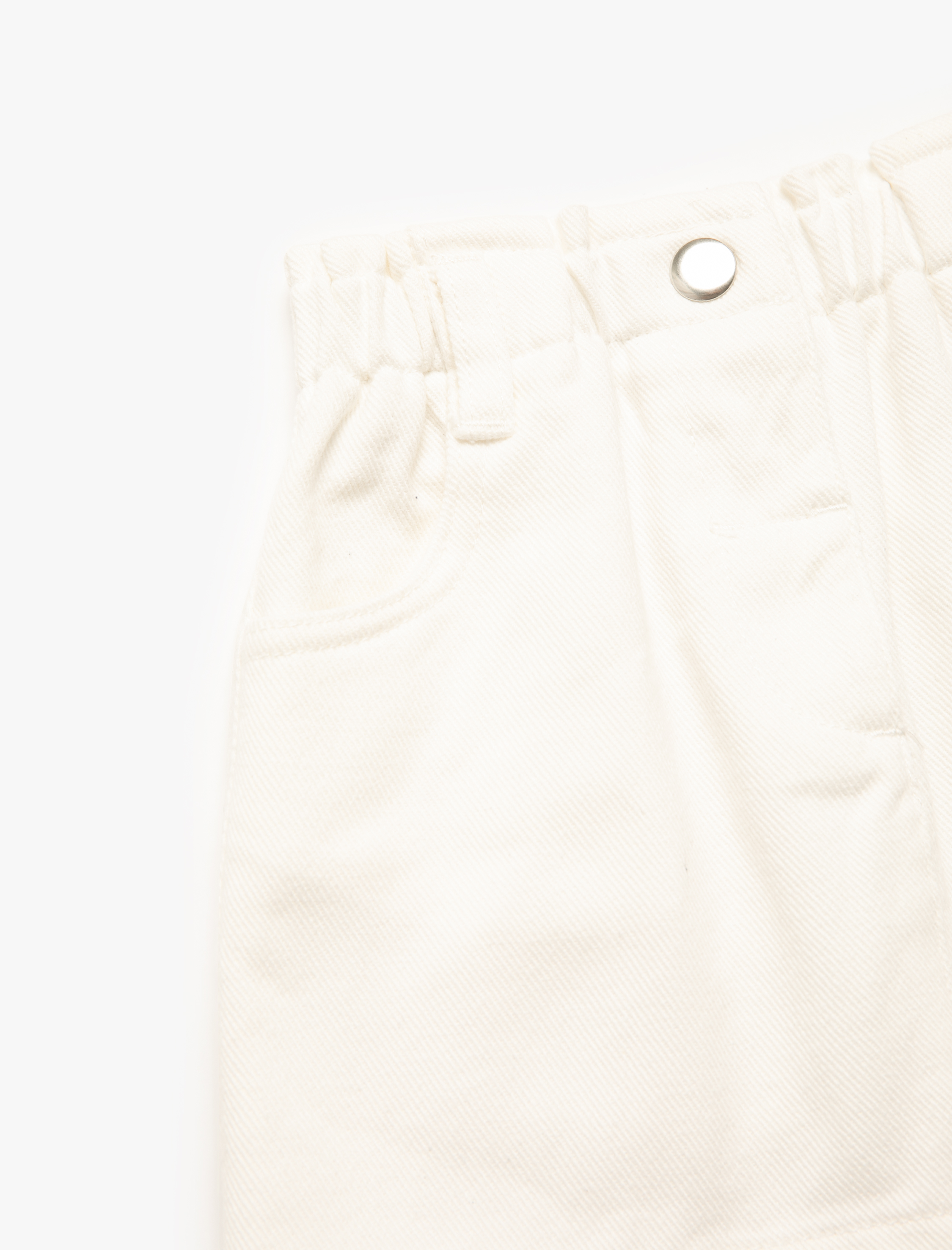  Kız Bebek Çıt Çıt Düğme Detaylı Beli Lastikli Cepli Mini Etek