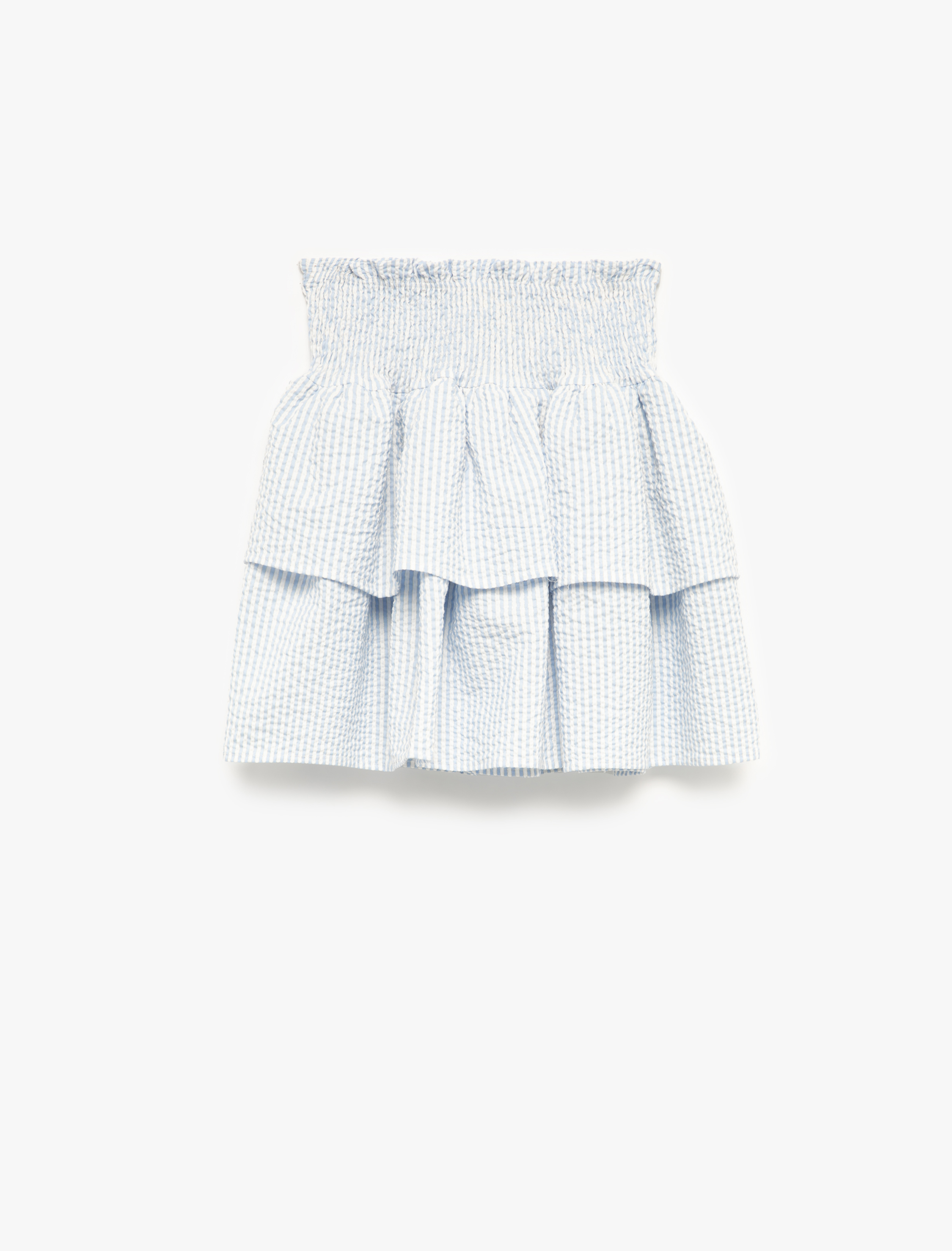 Kız Çocuk Gipe Detaylı Pötikareli Katlı Fırfırlı Etek