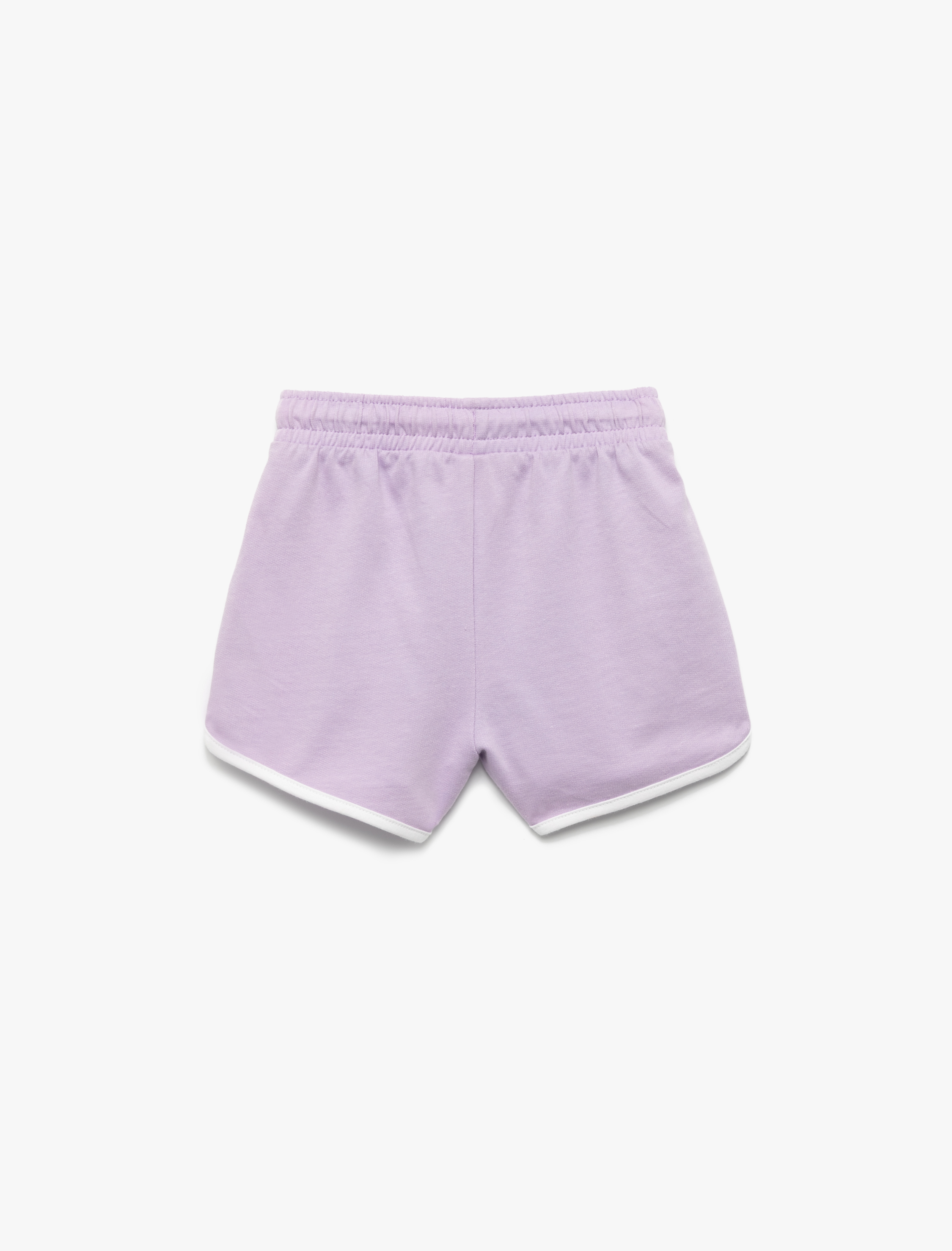  Kız Bebek Pamuklu Beli Bağcıklı Biyeli Mini Şort