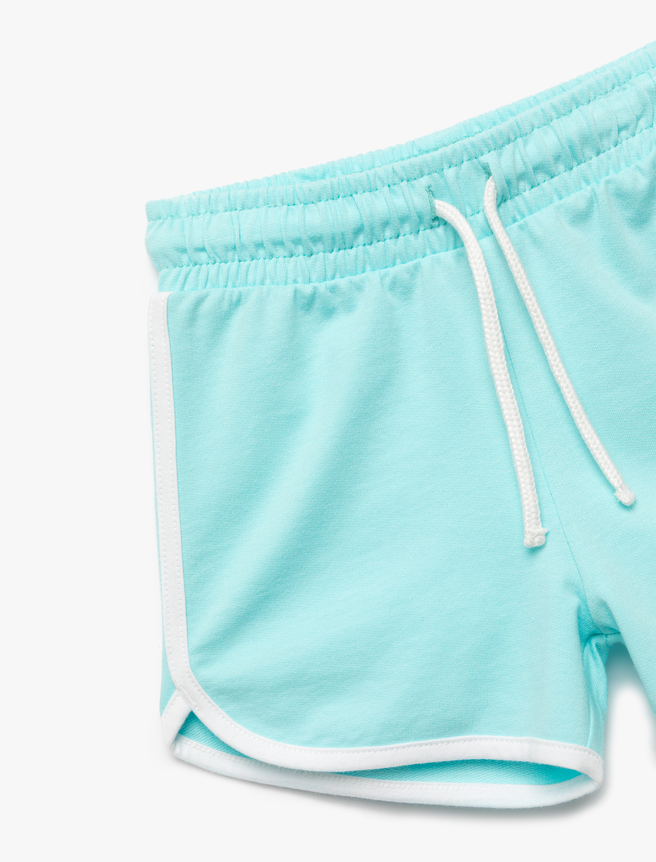  Kız Bebek Pamuklu Beli Bağcıklı Biyeli Mini Şort