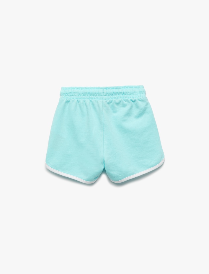 Kız Bebek Pamuklu Beli Bağcıklı Biyeli Mini Şort